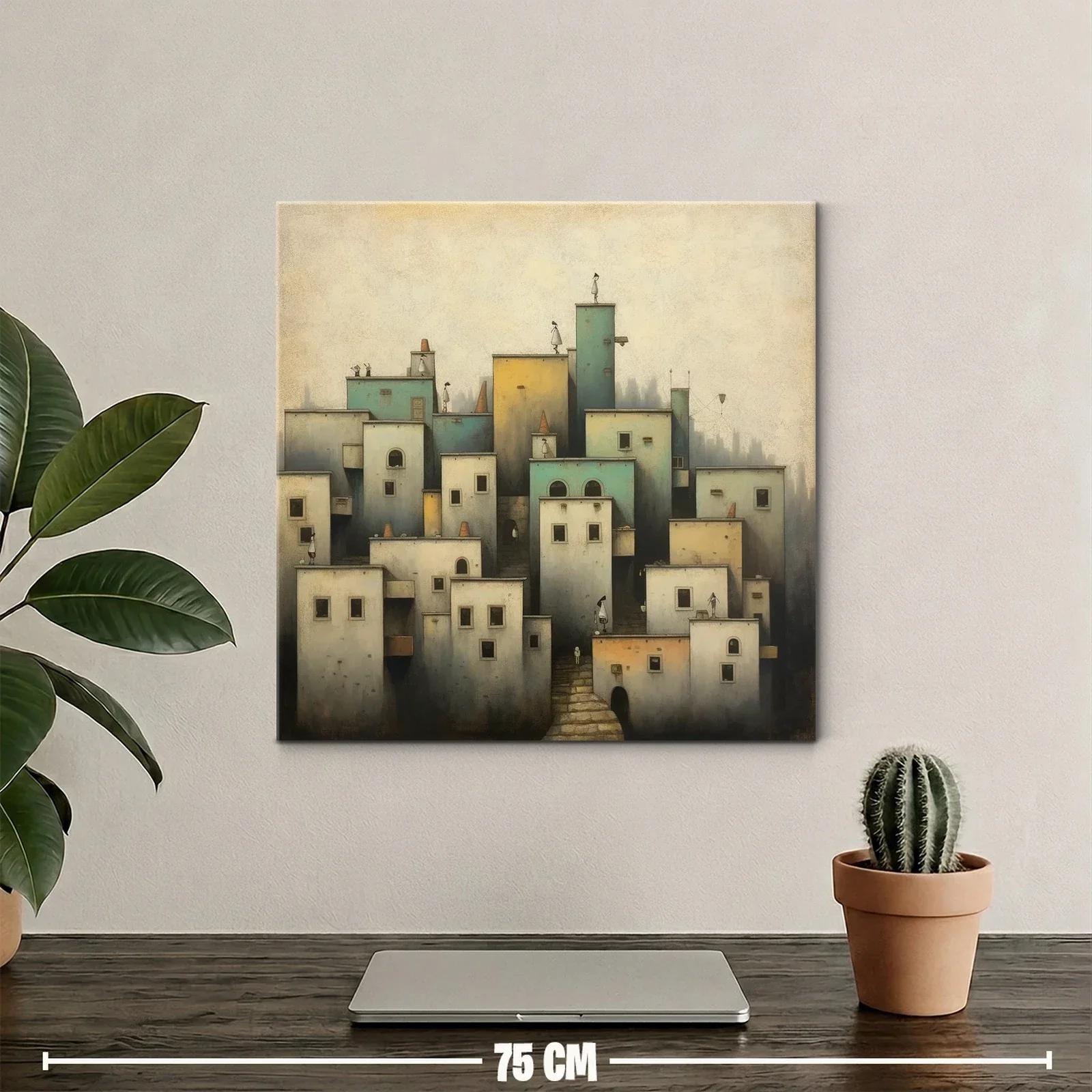 Ciudad Onírica con Figuras Silenciosas y Arquitectura Suave — miniatura 2
