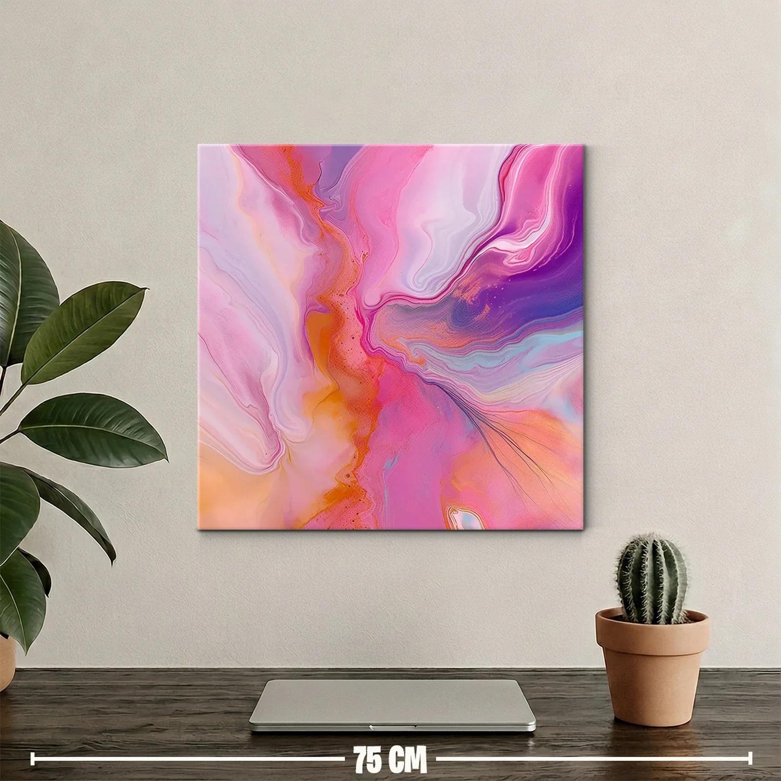 Composición fluida en tonos rosa y naranja brillante — miniatura 2