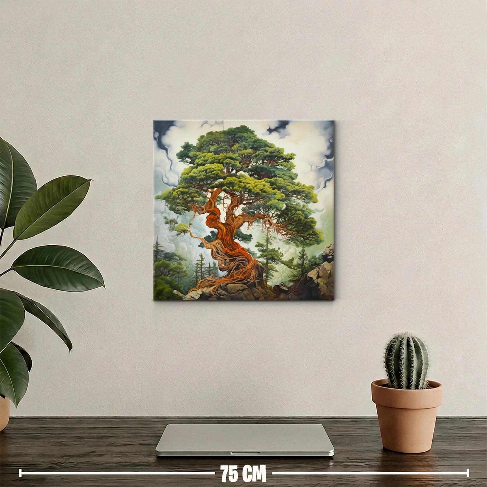 Imponente árbol retorcido con follaje vibrante — miniatura 2