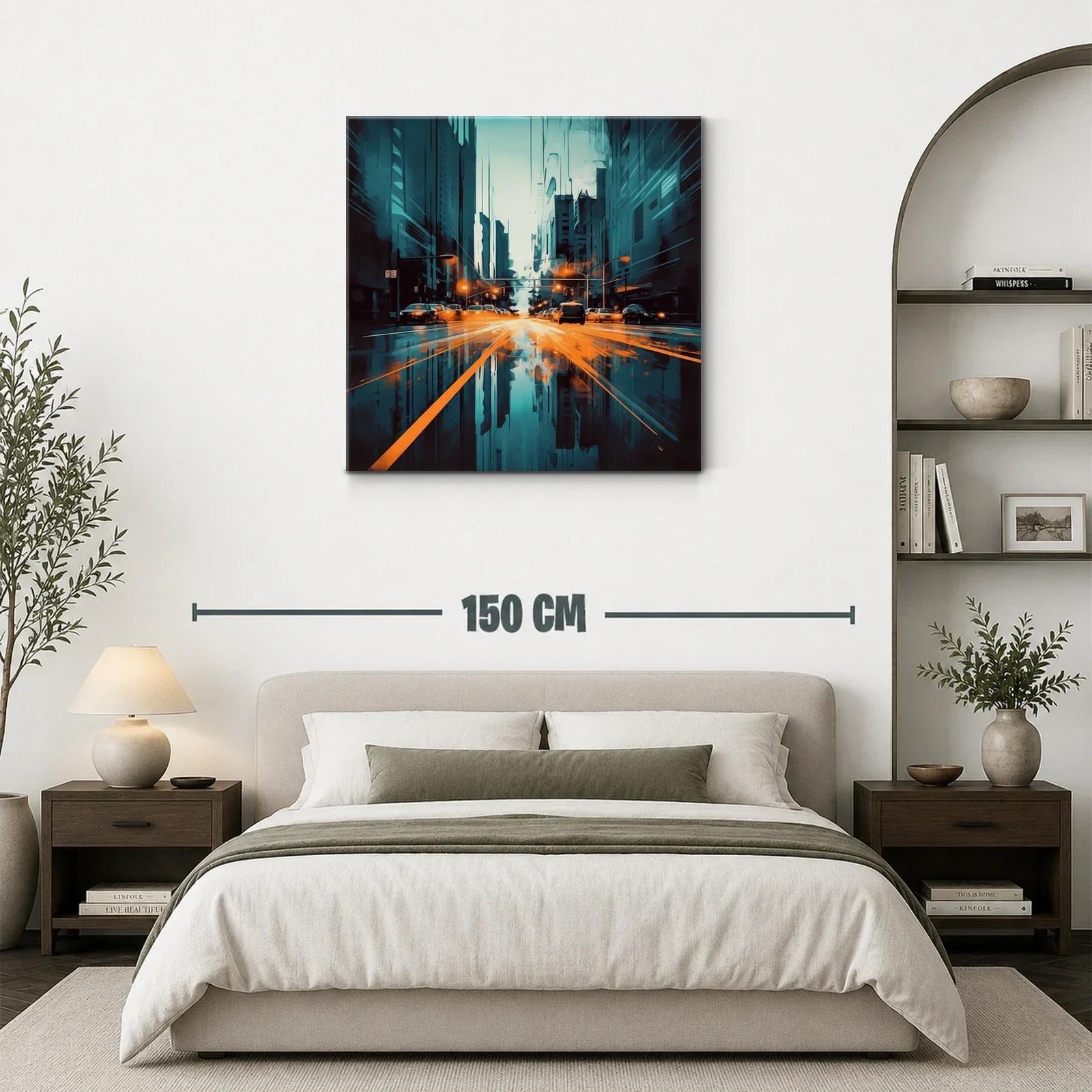 Movimiento urbano con luces vibrantes en ciudad moderna — miniatura 3