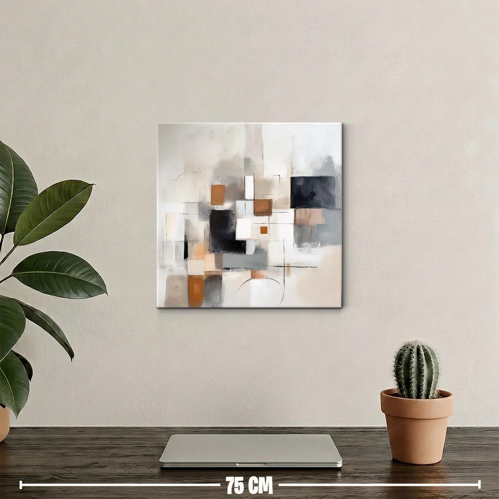 Composición abstracta en tonos tierra y neutros — miniatura 2
