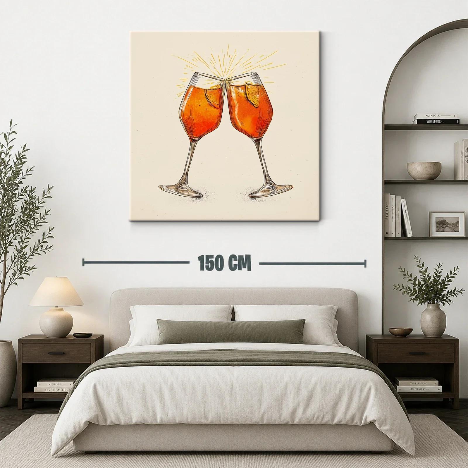 Brindis con copas de cóctel en elegante ilustración — miniatura 3