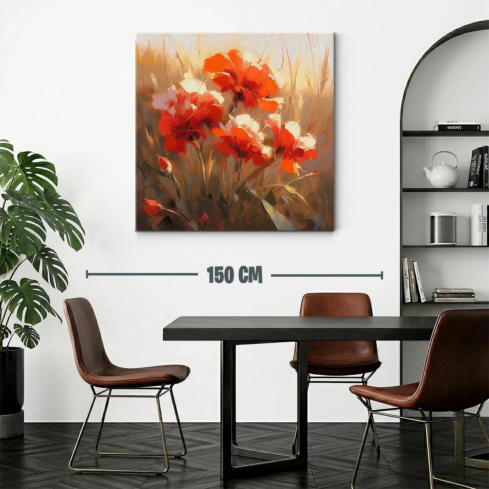 Ramo de flores rojas con toque de luz cálida — miniatura 2