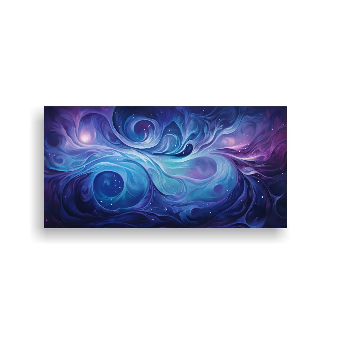 Cuadro nebulosa espiral con flujo curvo continuo