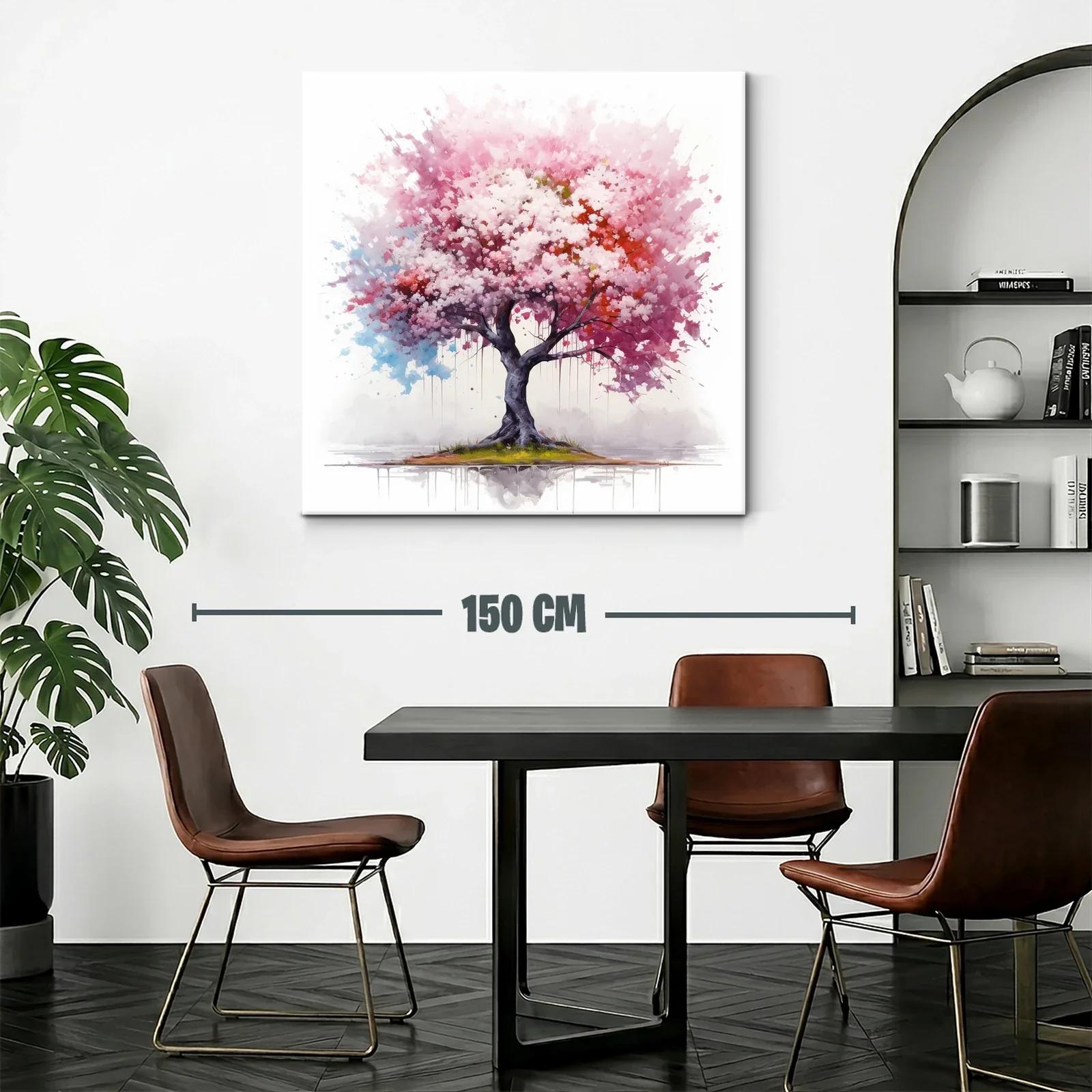 Árbol floreciente con tonos rosa y rojo vibrantes — miniatura 2