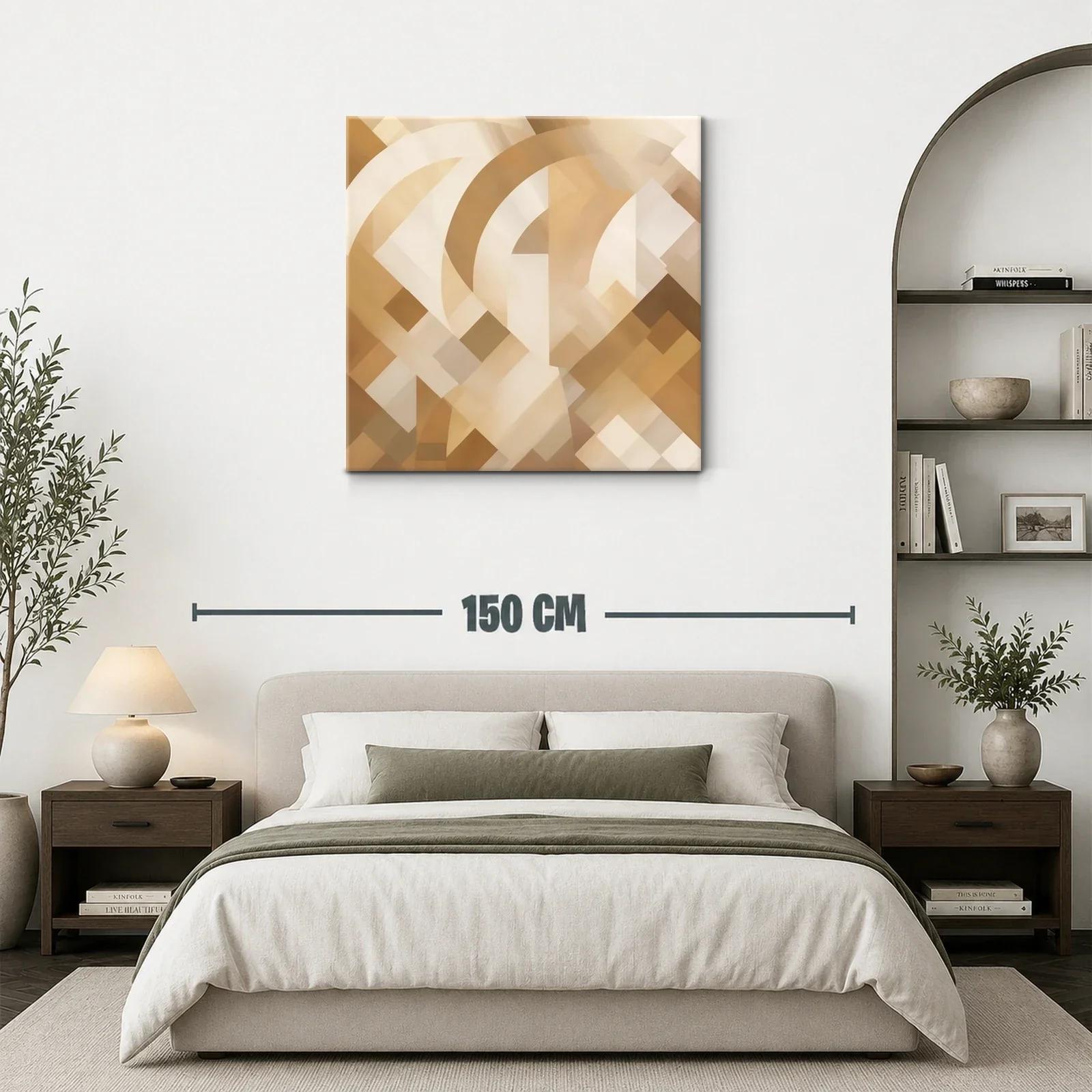 Composición geométrica en tonos tierra y beige — miniatura 3