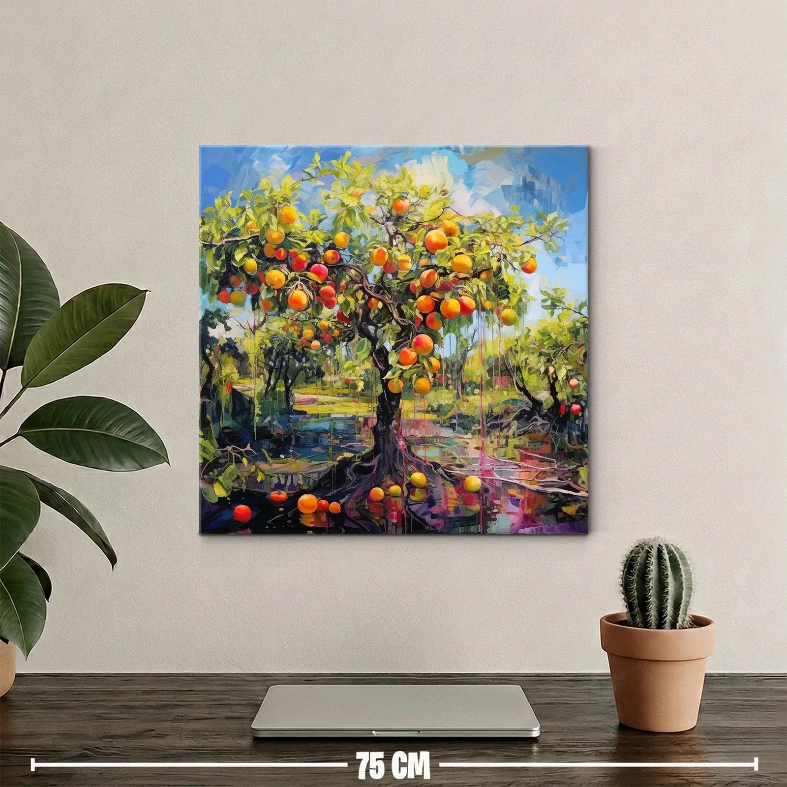 Árbol de frutas vibrante en un paisaje lleno de luz — miniatura 2