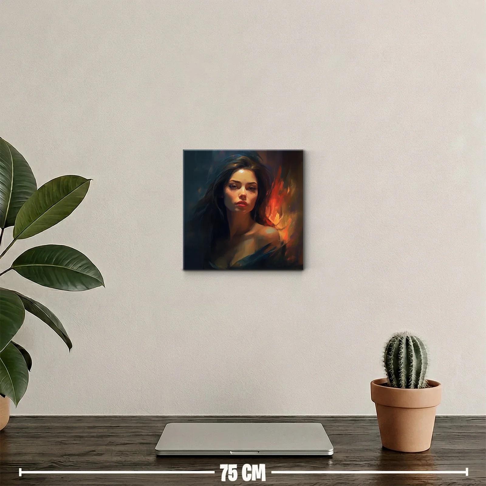 Retrato contemporáneo de mujer con luz cálida y sombras intensas — miniatura 2