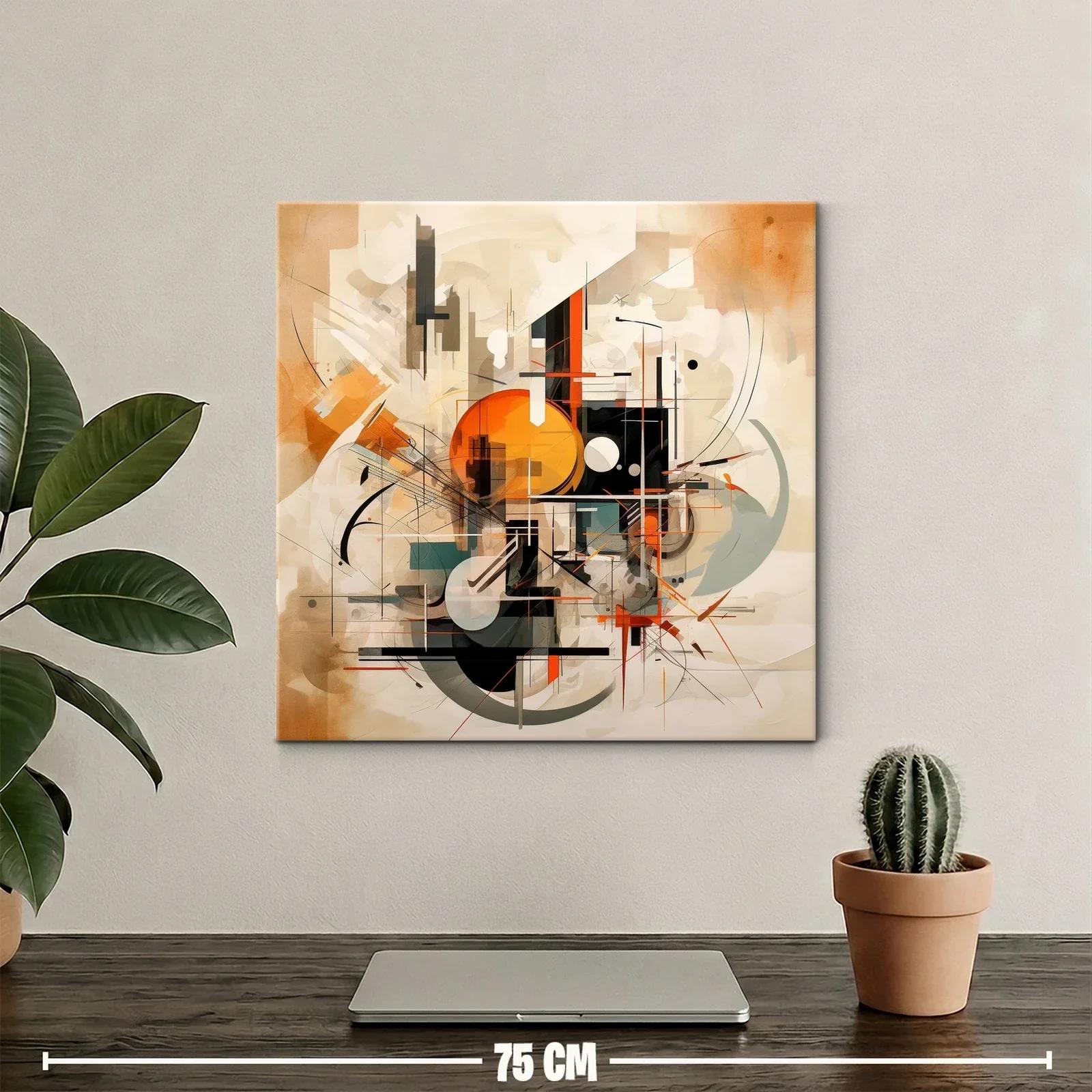 Composición abstracta con formas geométricas y tonos cálidos — miniatura 2