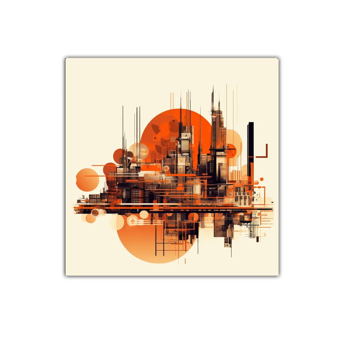 Composición abstracta con formas geométricas y tonos cálidos — imagen principal