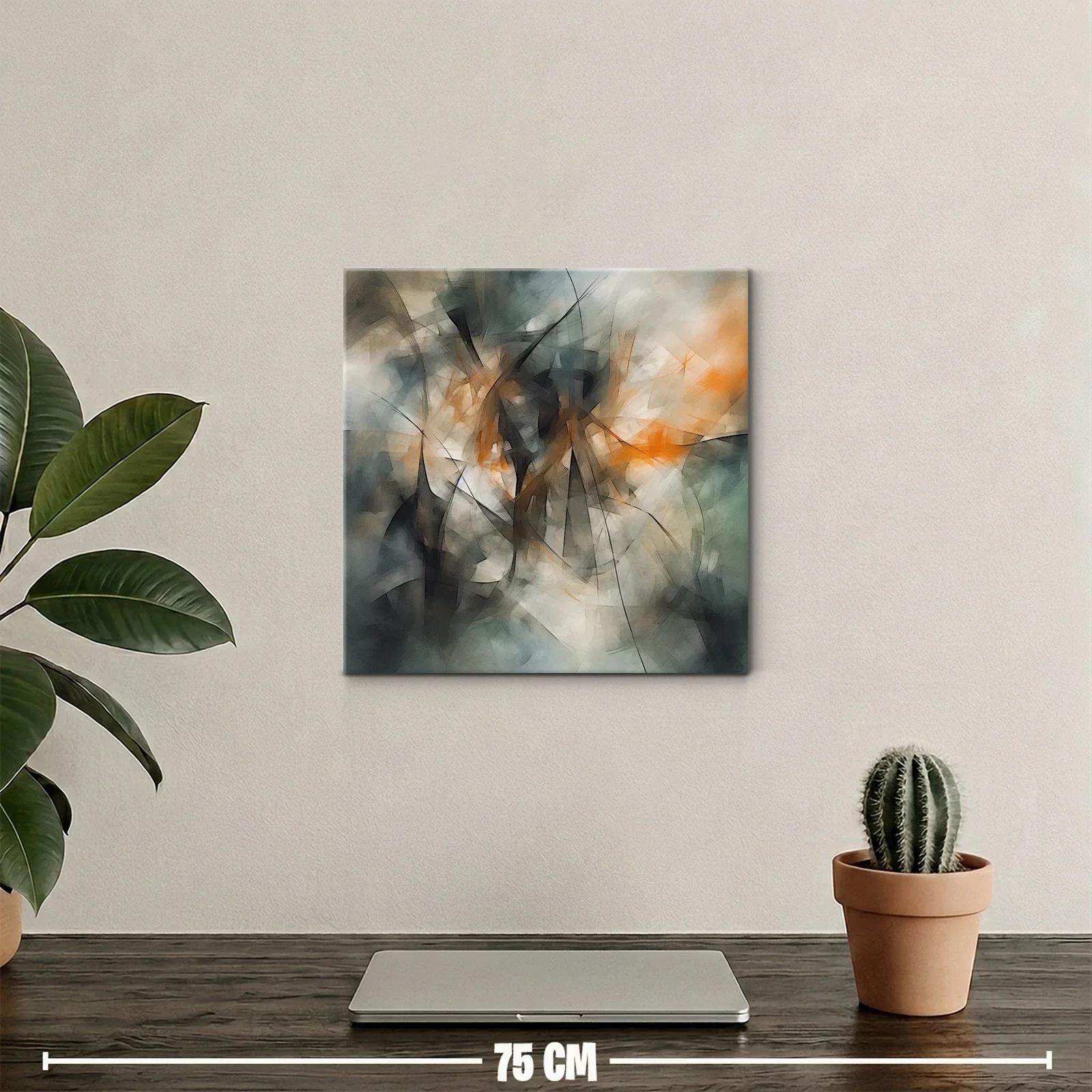 Composición abstracta en tonos cálidos y neutros — miniatura 2