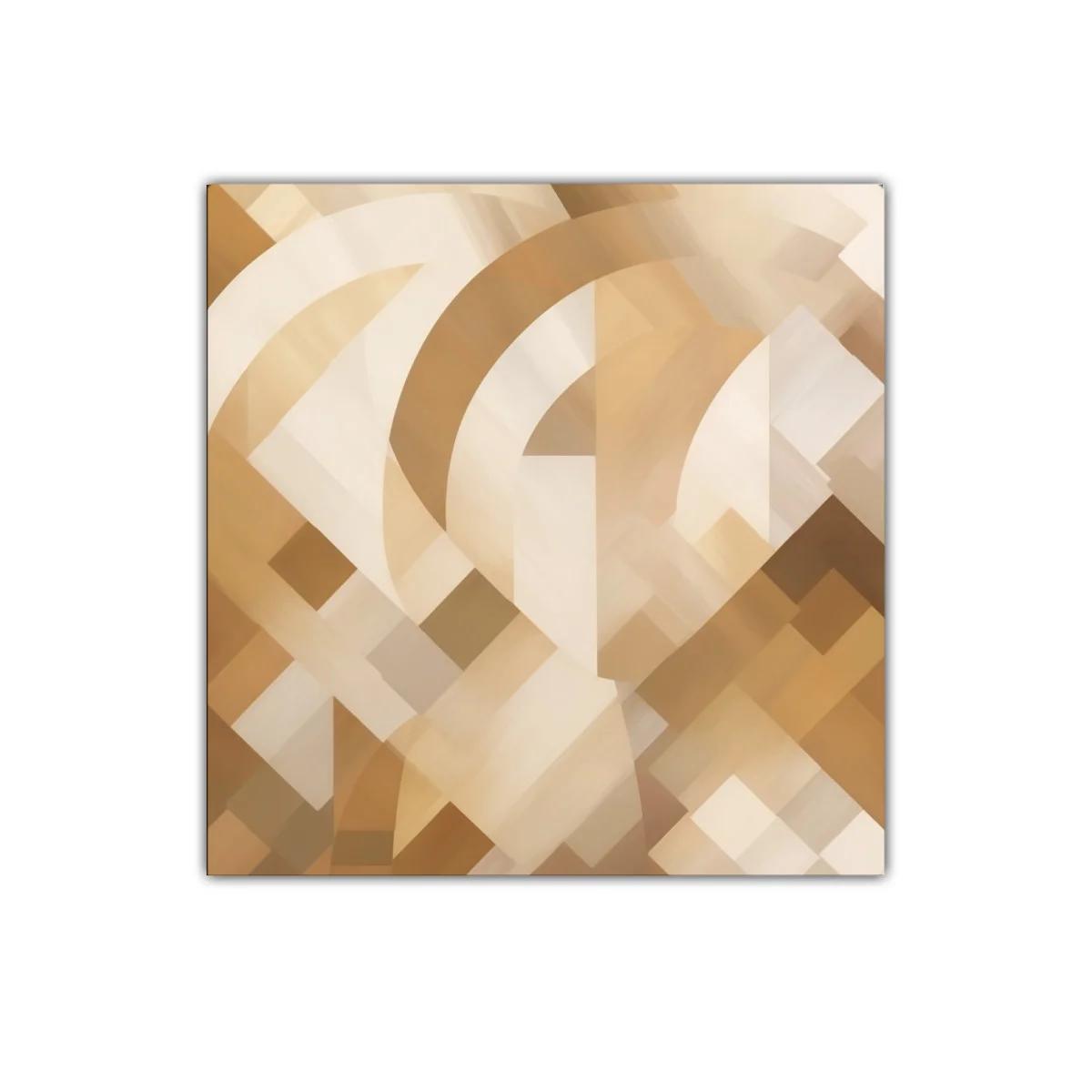 Composición geométrica en tonos tierra y beige — imagen principal