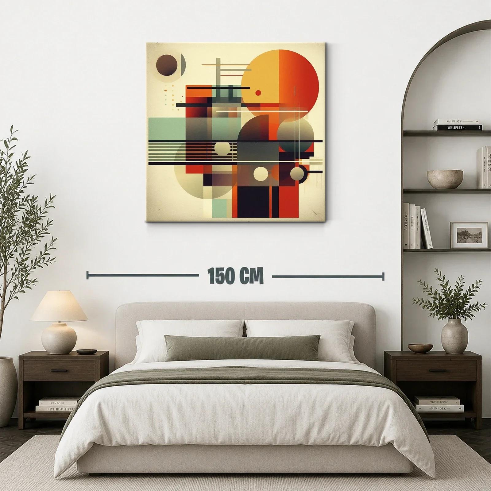 Composición geométrica abstracta en tonos cálidos y neutros — miniatura 3