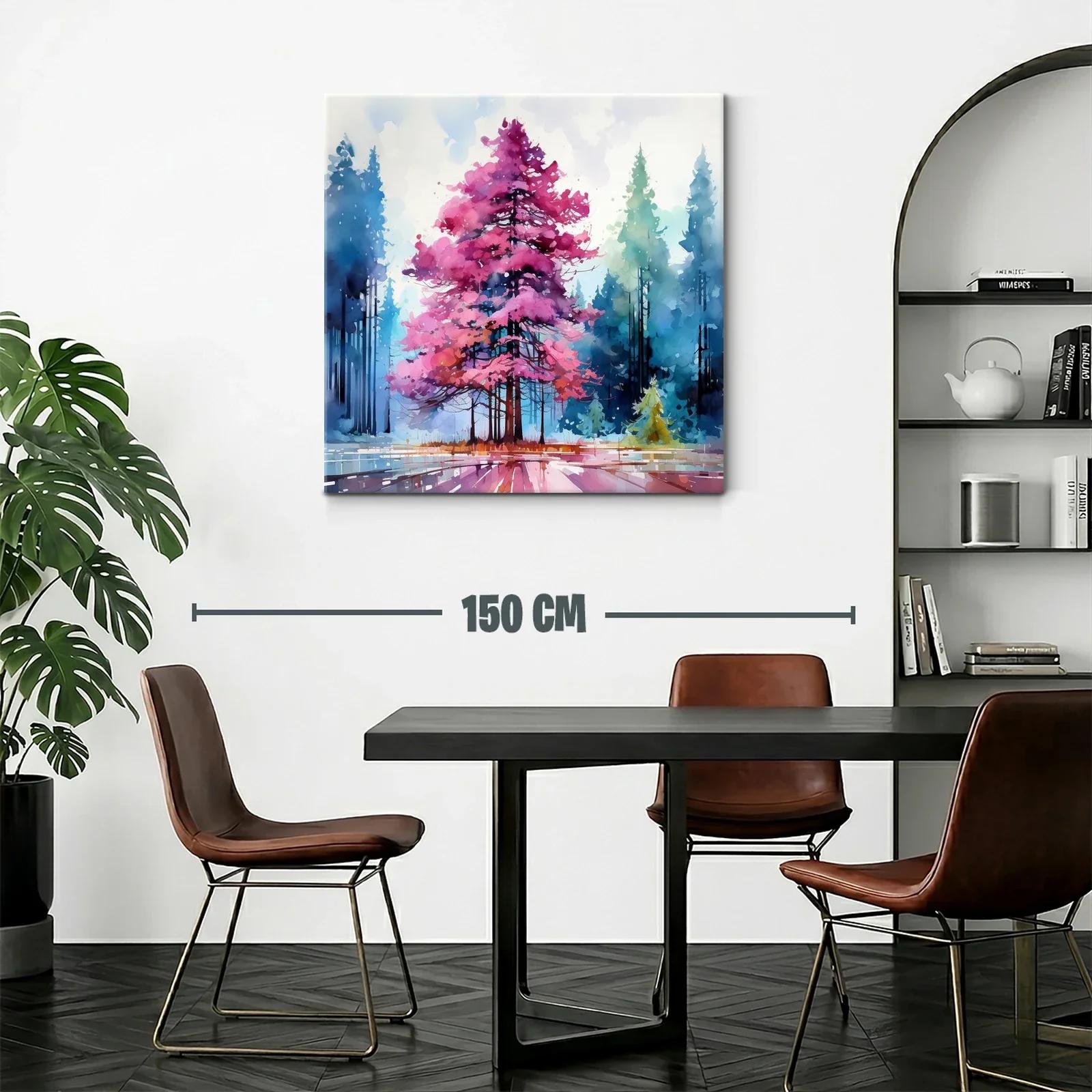 Elegancia natural con tonos vibrantes en paisaje boscoso — miniatura 2