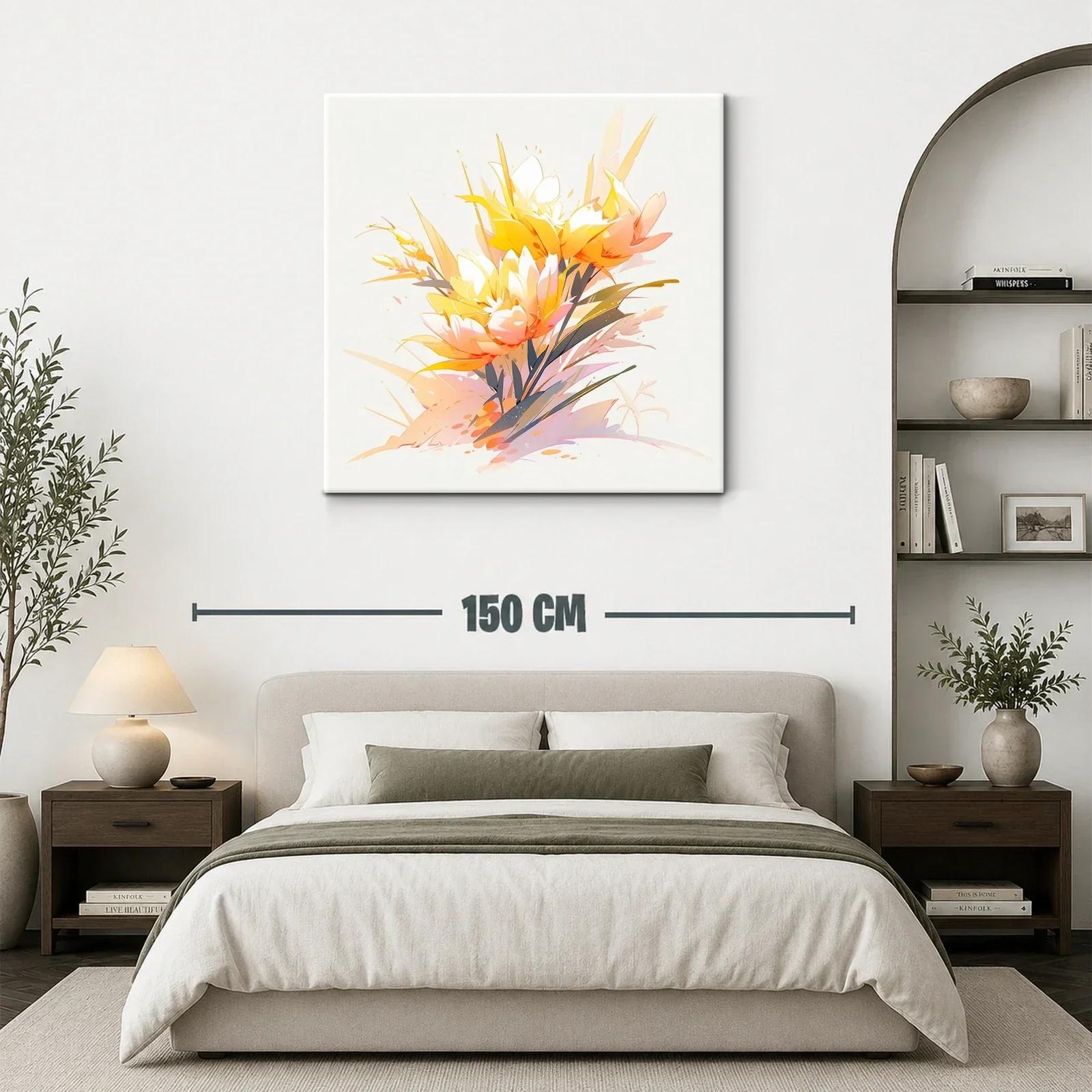 Cuadro Floral con Tonos Anaranjados y Amarillos Vibrantes — miniatura 3