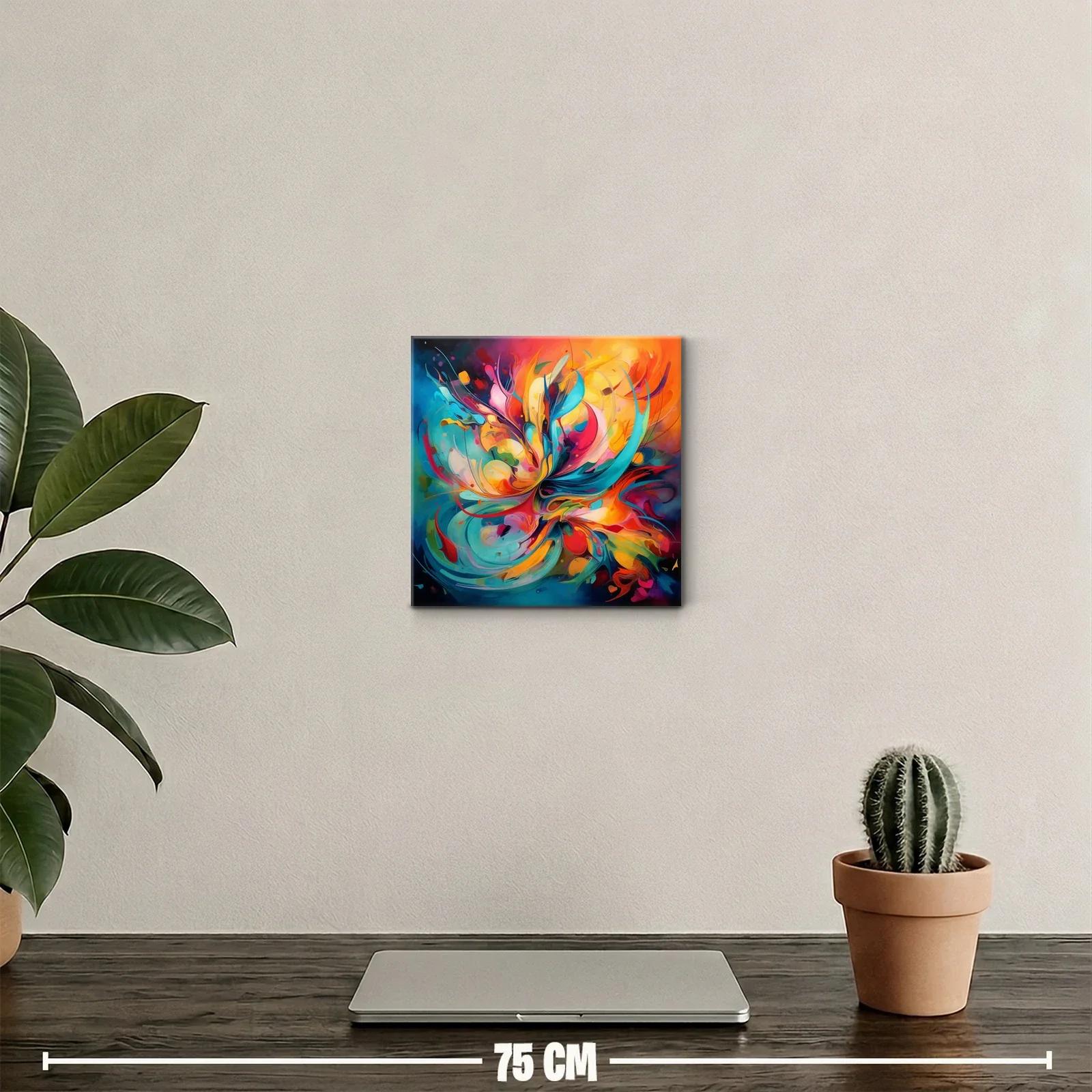 Cuadro decorativo moderno con explosión de color vibrante — miniatura 2