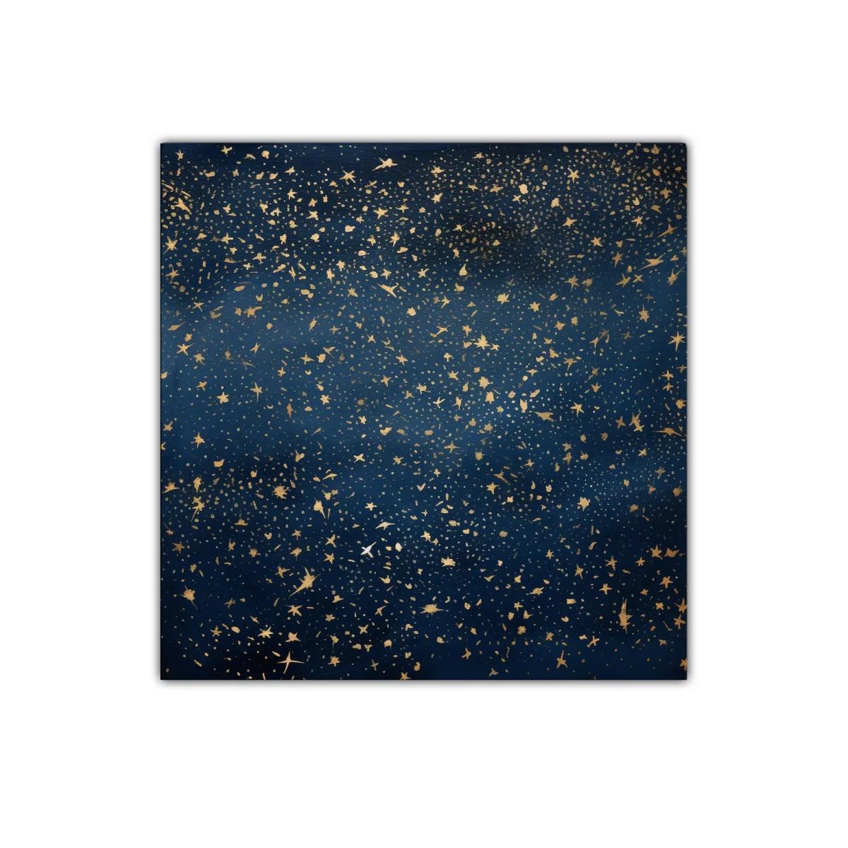 Estrellas doradas sobre fondo azul profundo