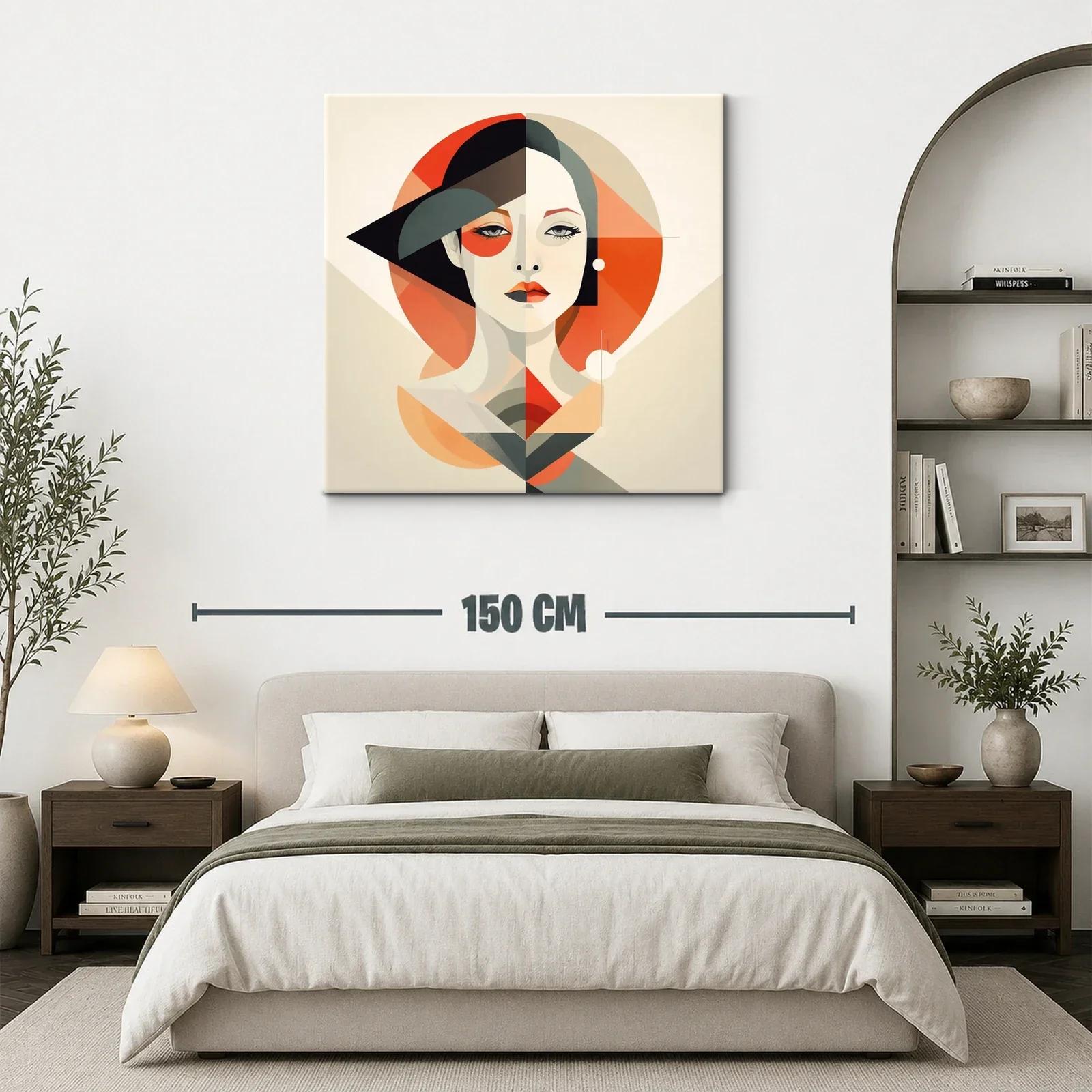 Retrato geométrico de mujer con estilo moderno y audaz — miniatura 3