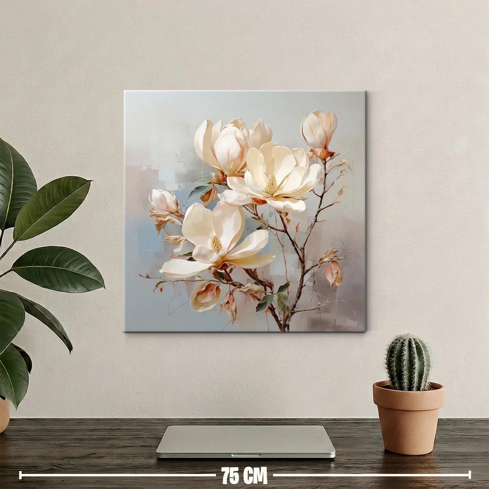 Elegancia natural con flores blancas y tonos neutros — miniatura 2