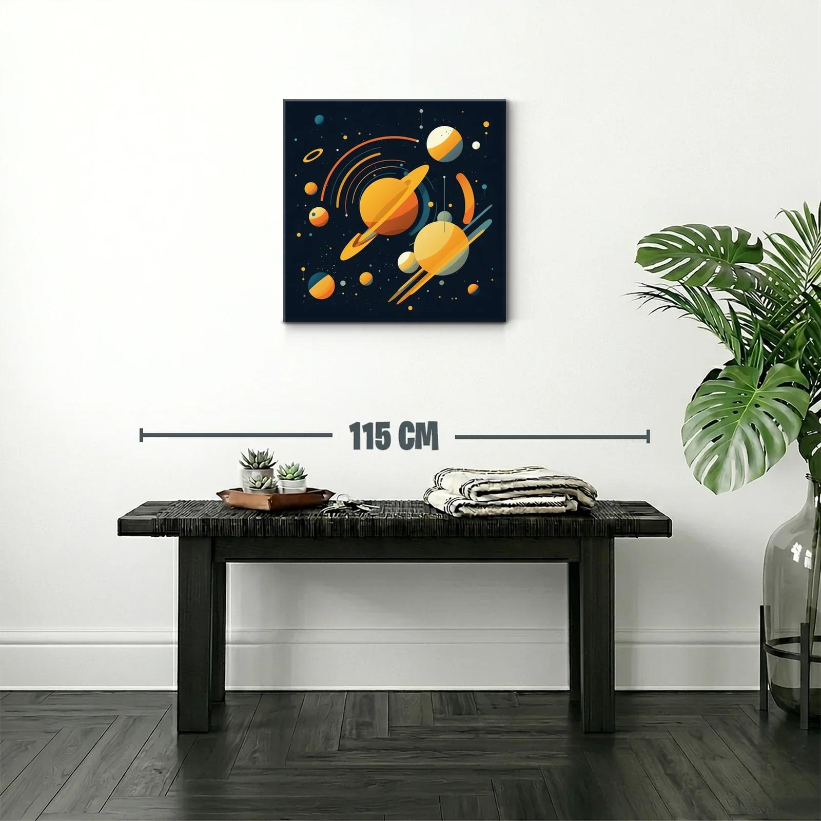 Composición abstracta de planetas en tonos cálidos — miniatura 2