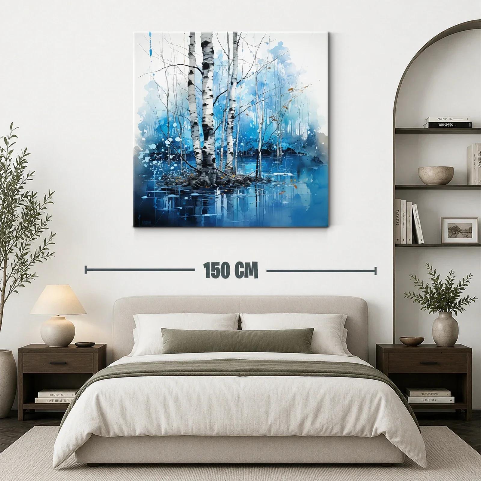 Tranquilidad en el bosque de abedules azules — miniatura 3