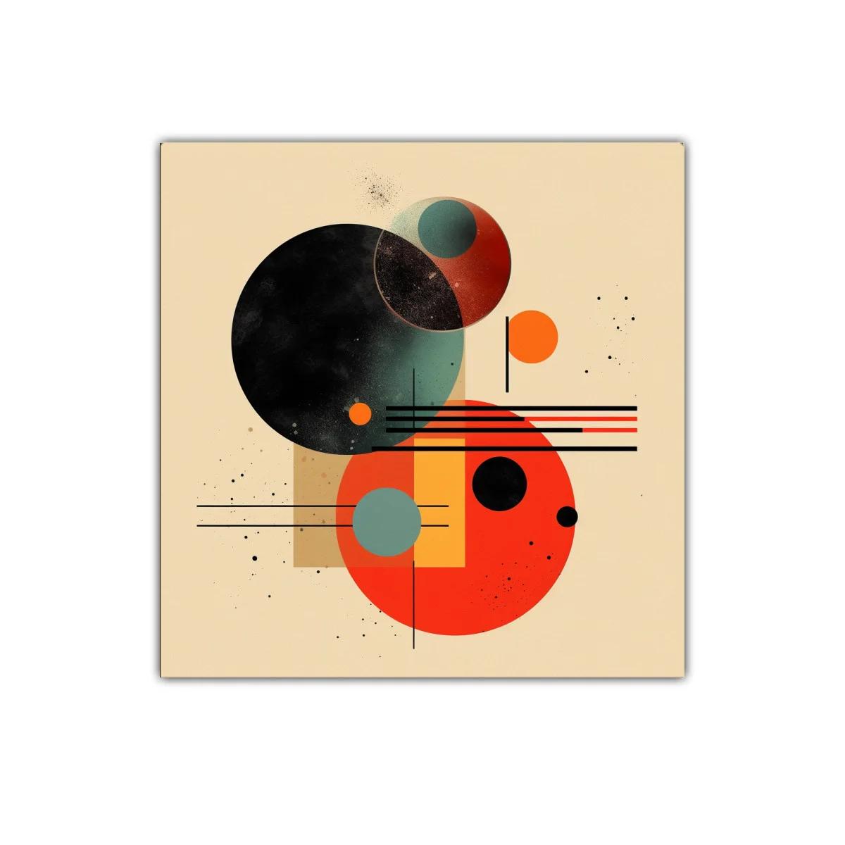 Composición geométrica en tonos cálidos y contrastes vivos — imagen principal