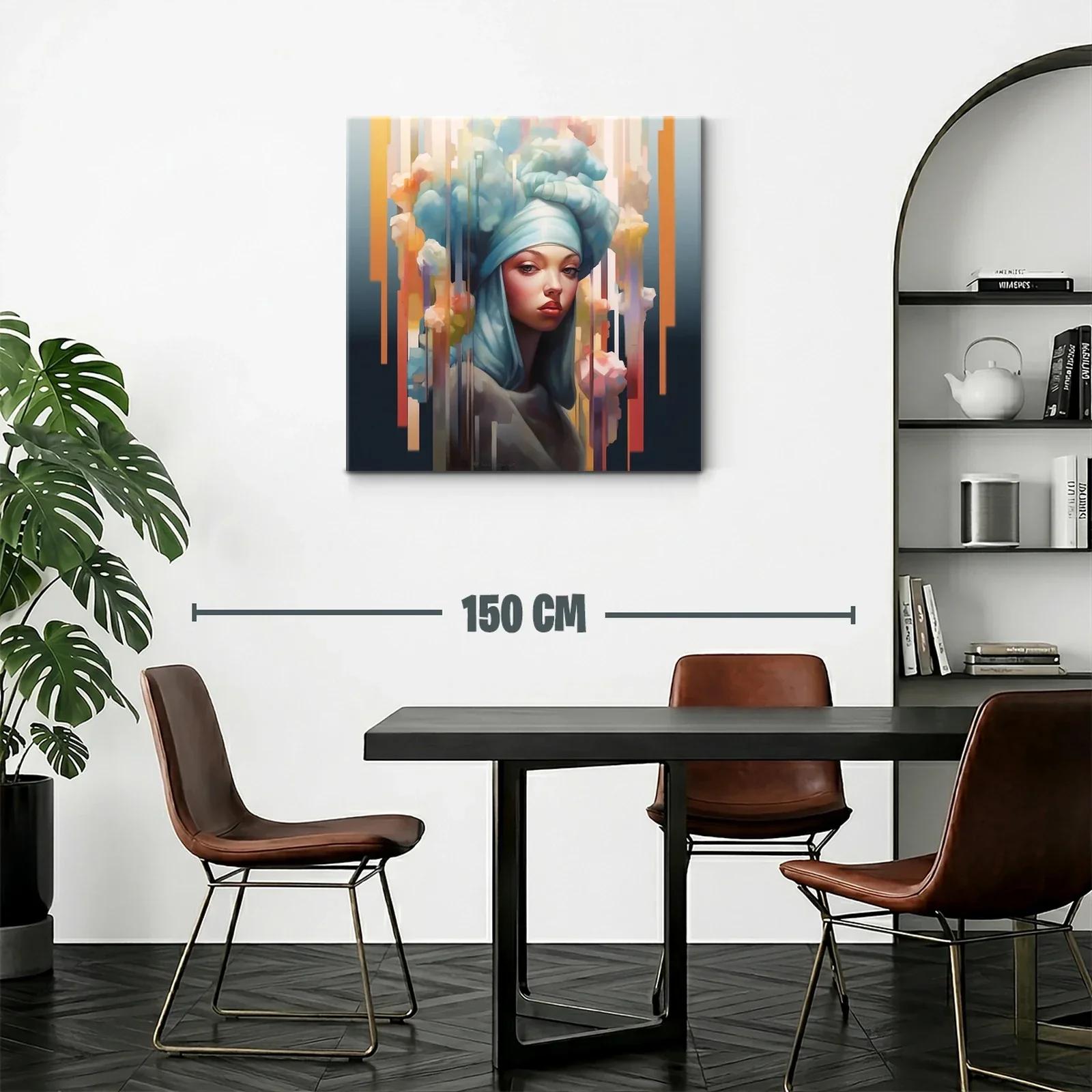 Retrato femenino con turbante y atmósfera etérea — miniatura 2