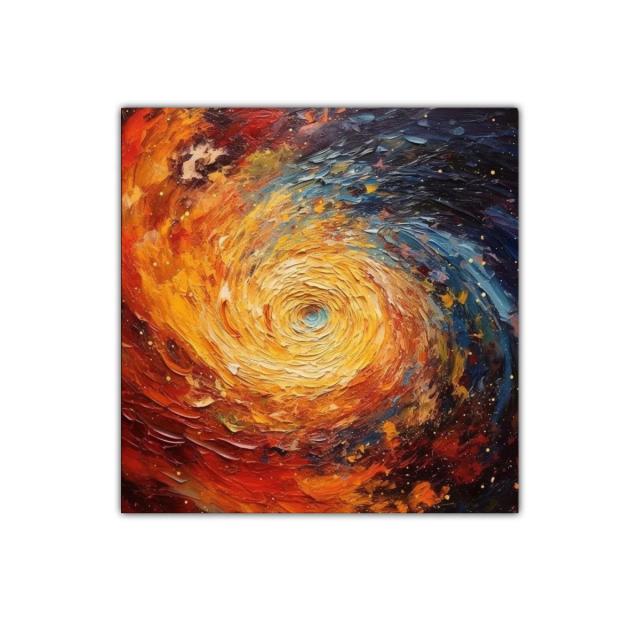 Explosión de color en espiral cósmica vibrante