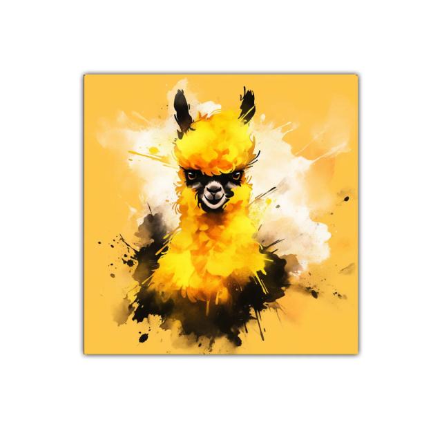 Cuadro decorativo de llama vibrante en tonos amarillos