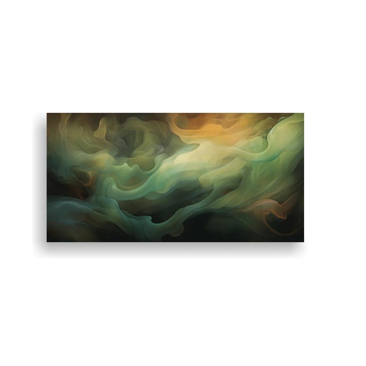 Cuadro nubes abstractas con brillos cálidos