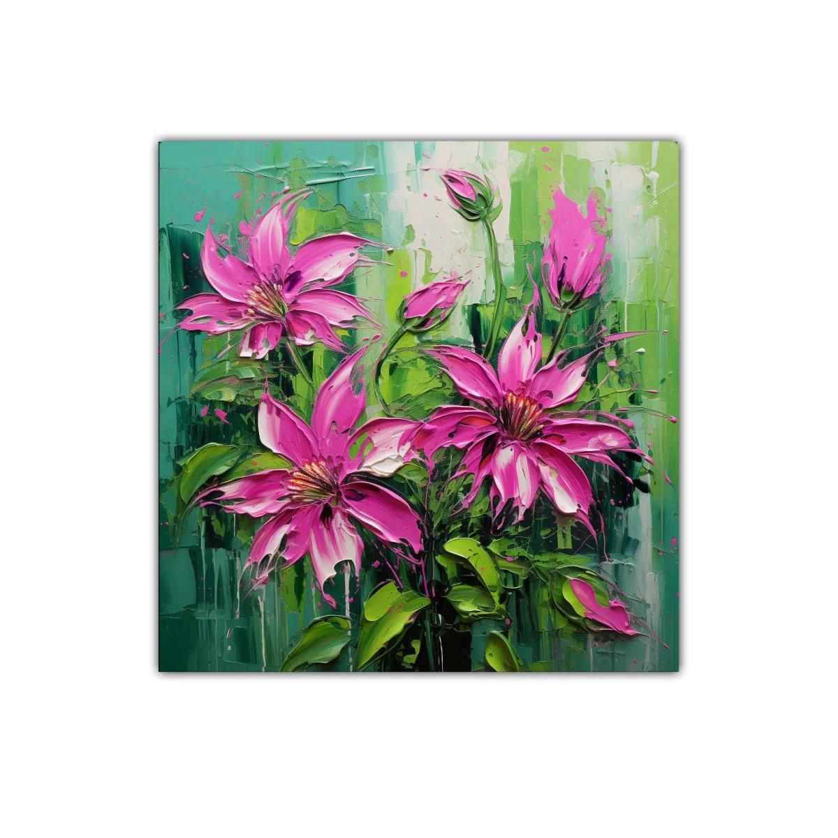 Flores vibrantes en tonos fucsia y verde para decorar — imagen principal