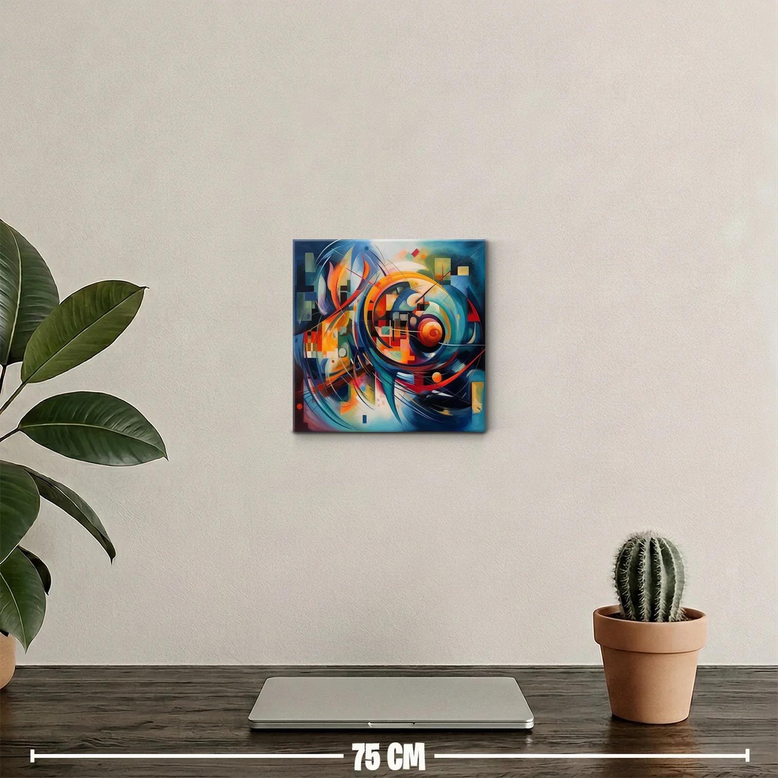 Composición vibrante con formas geométricas y movimiento dinámico — miniatura 2