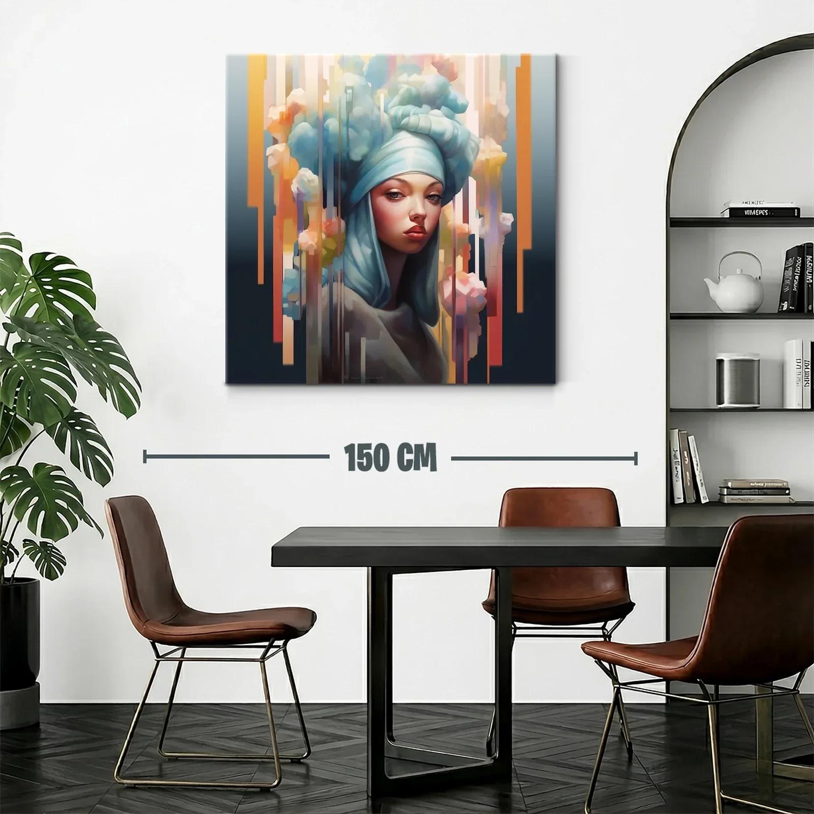 Retrato femenino con turbante y atmósfera etérea — miniatura 2