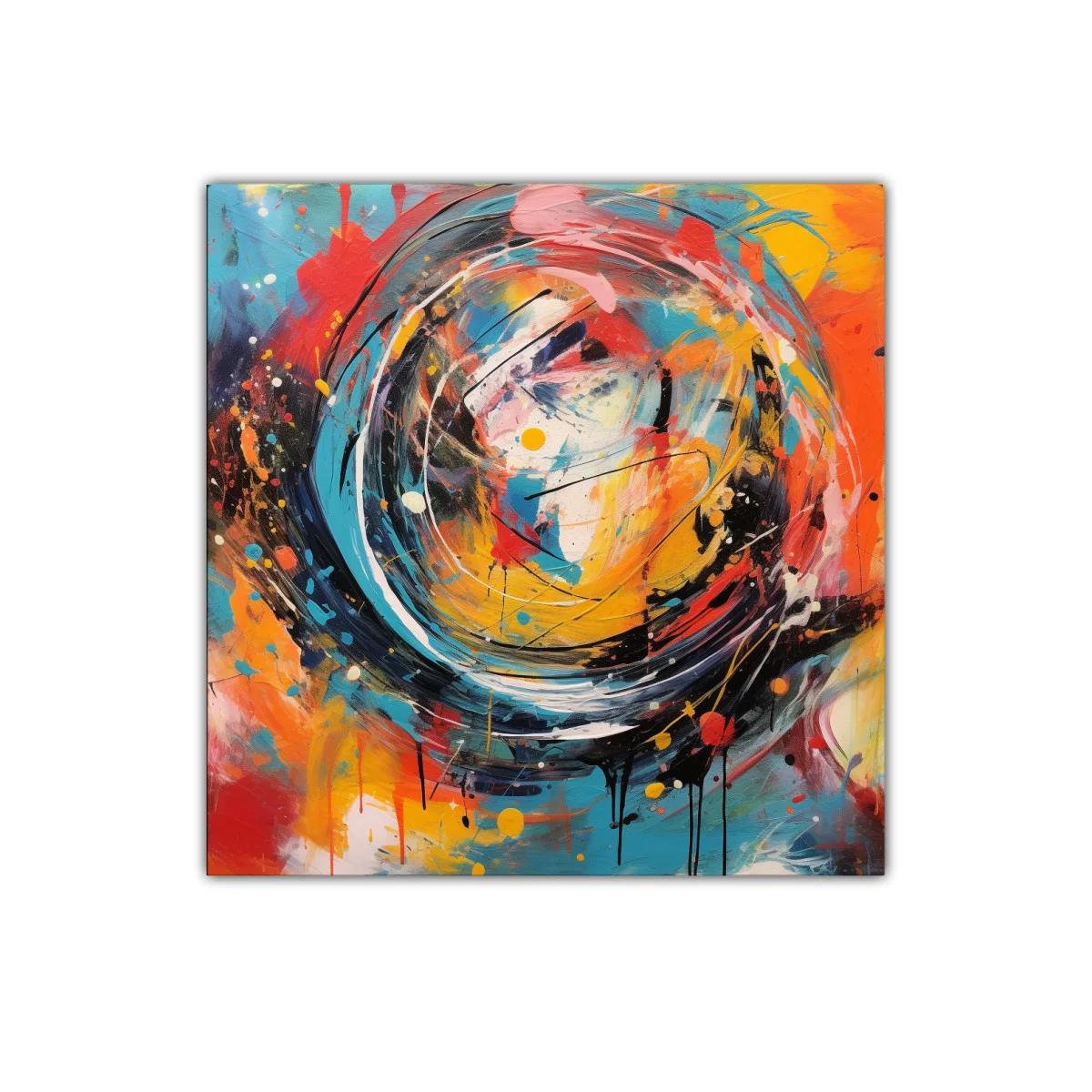 Cuadro Abstracto con Explosión de Colores Vibrantes — imagen principal