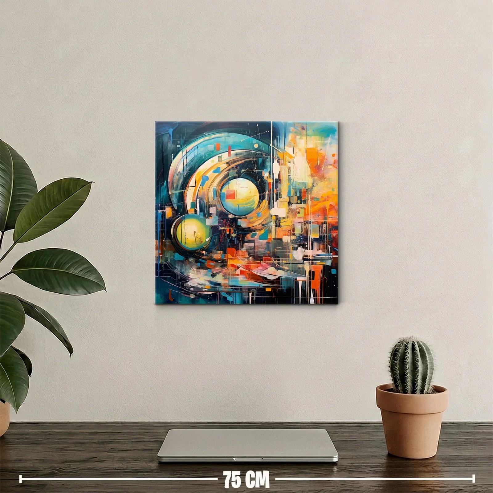 Composición abstracta con órbitas y destellos de luz — miniatura 2
