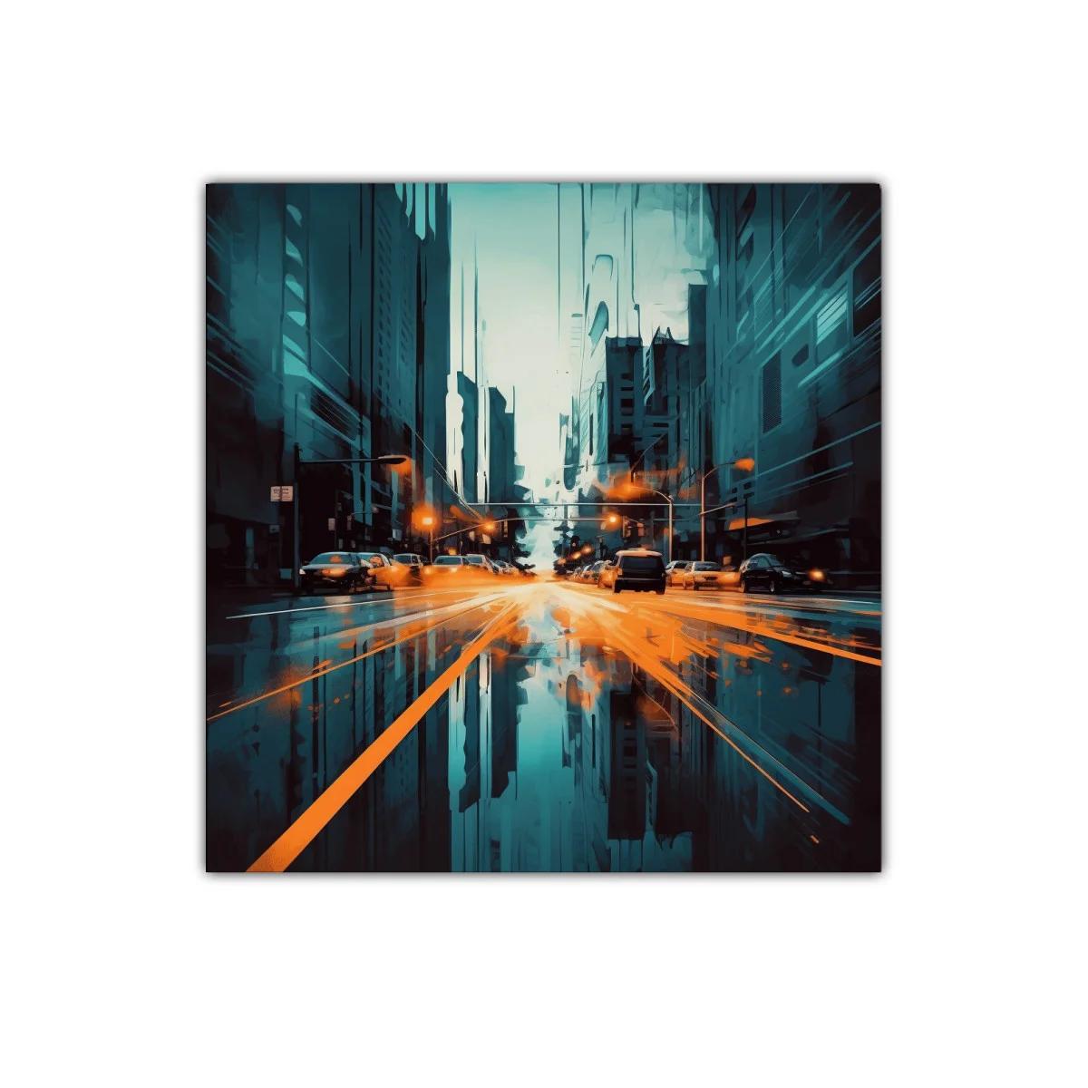 Movimiento urbano con luces vibrantes en ciudad moderna — imagen principal