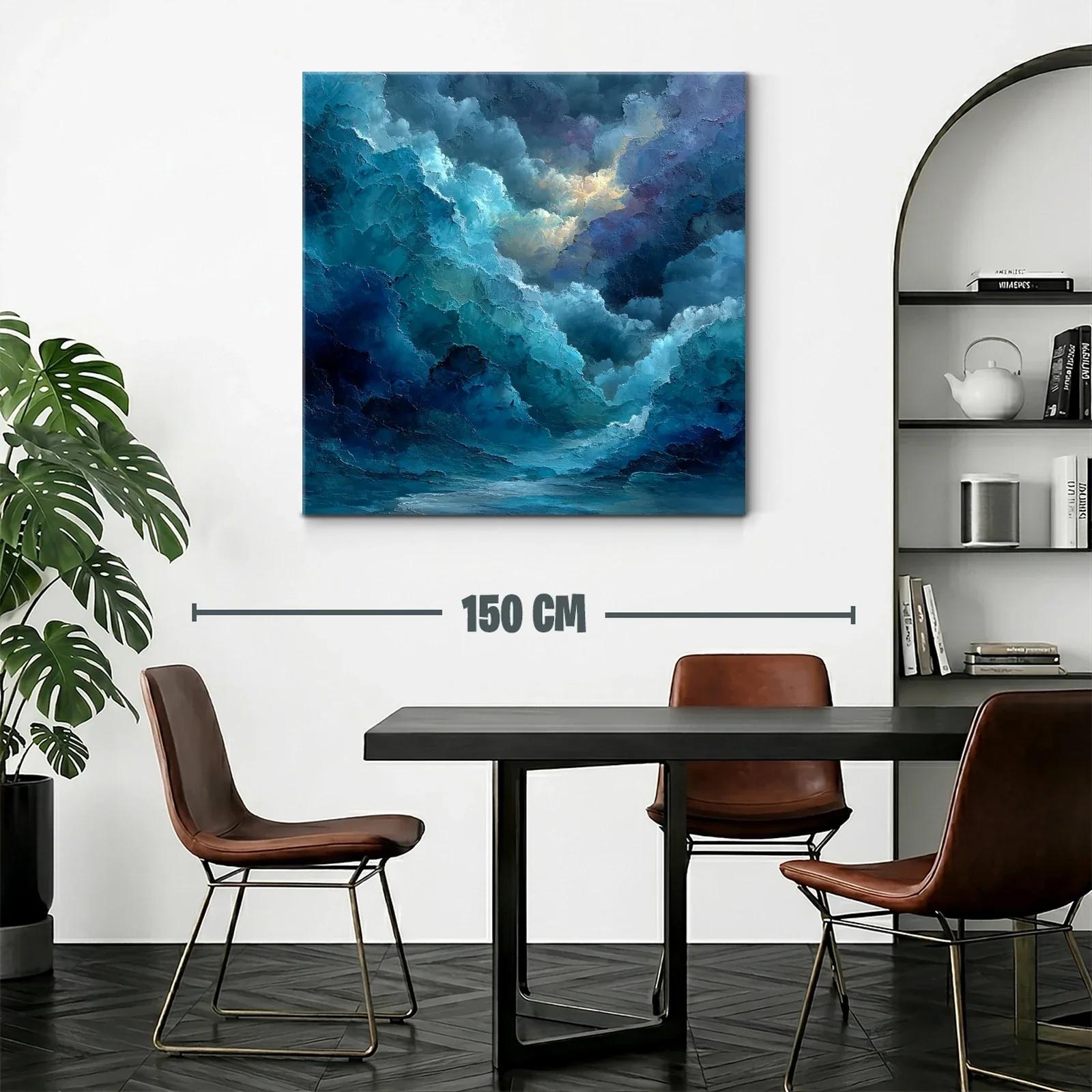 Cielo tormentoso con tonos azules y toque de luz cálida — miniatura 2