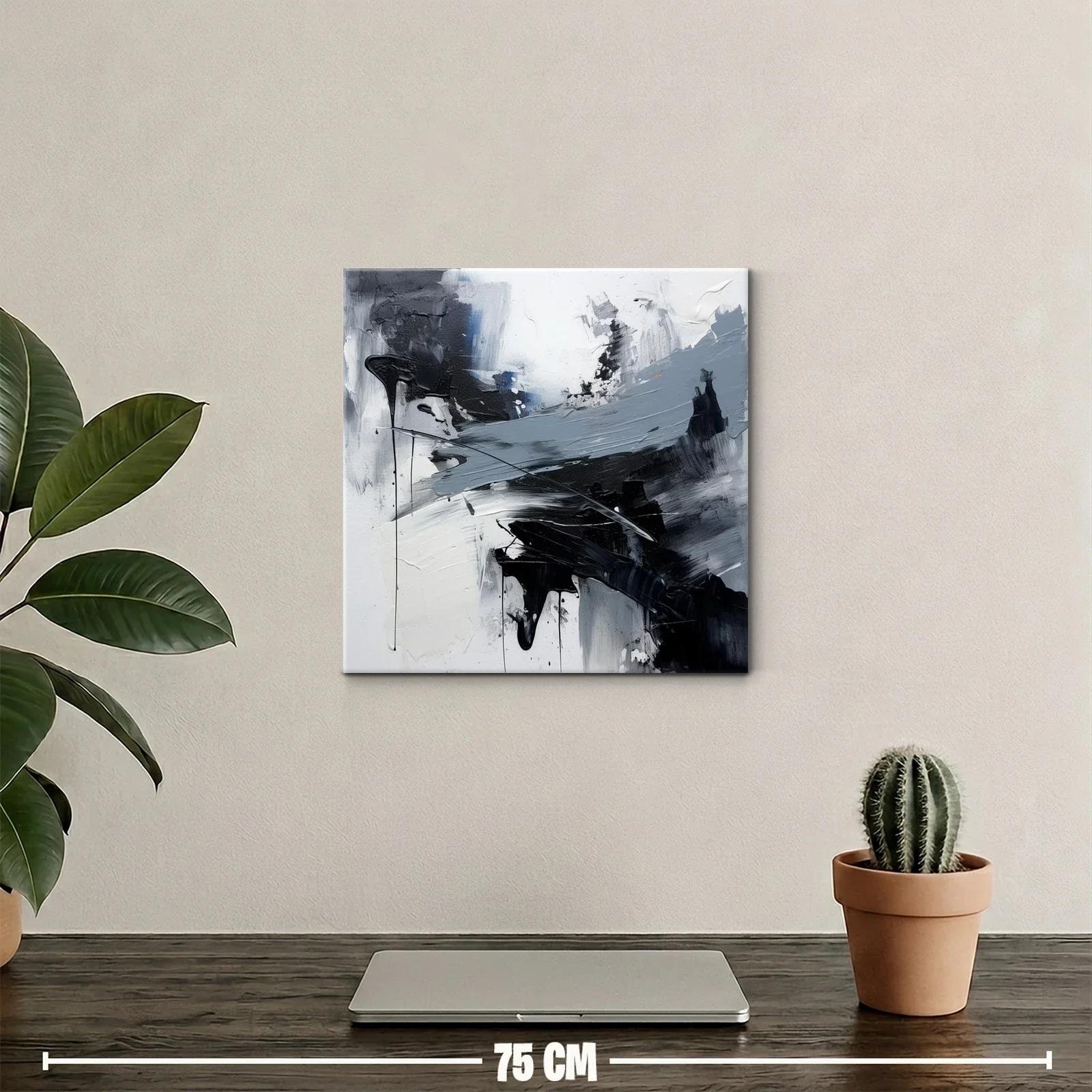 Composición abstracta en tonos grises y negros — miniatura 2