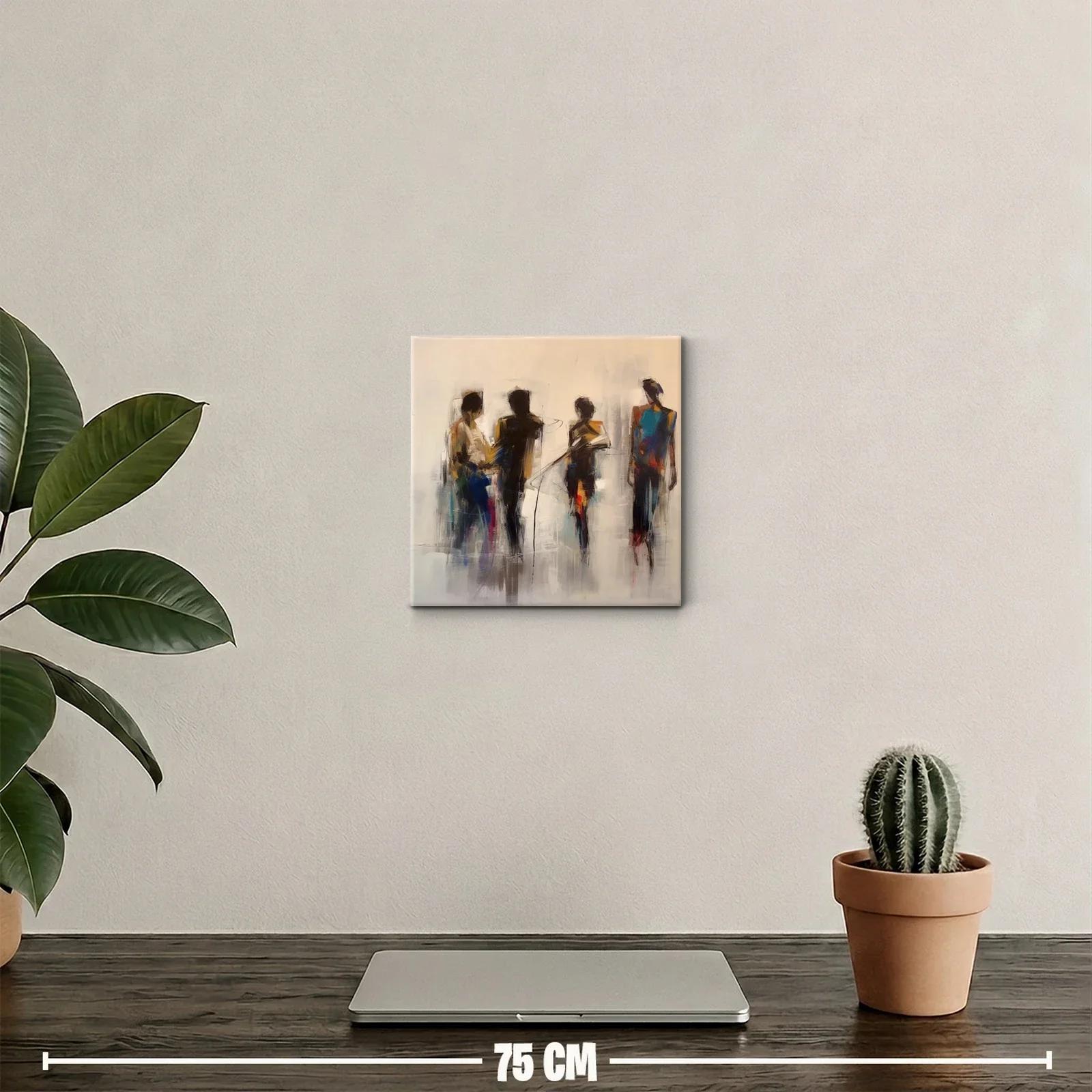 Composición abstracta de figuras humanas en movimiento — miniatura 2