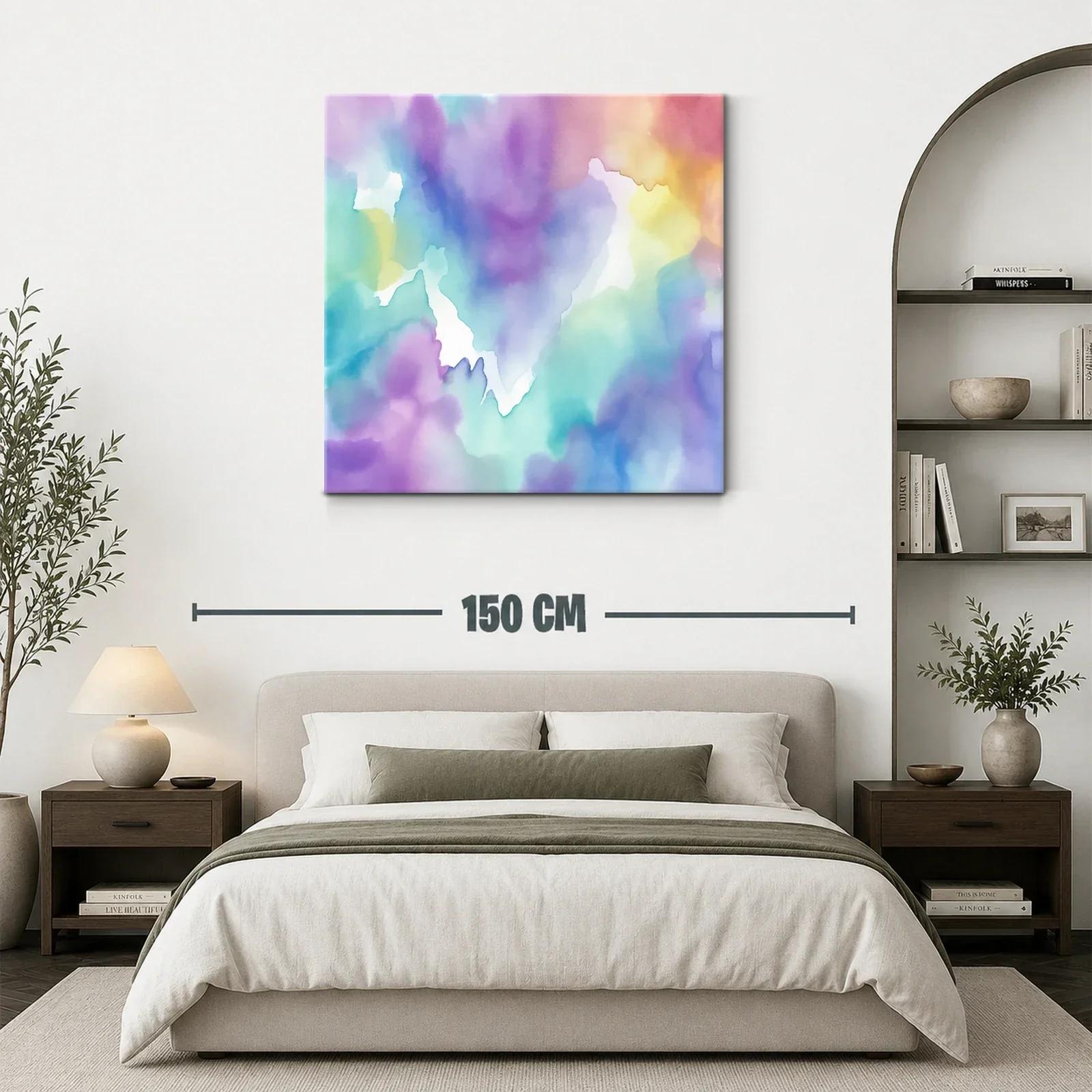 Cuadro abstracto en tonos pastel para ambientes suaves — miniatura 3