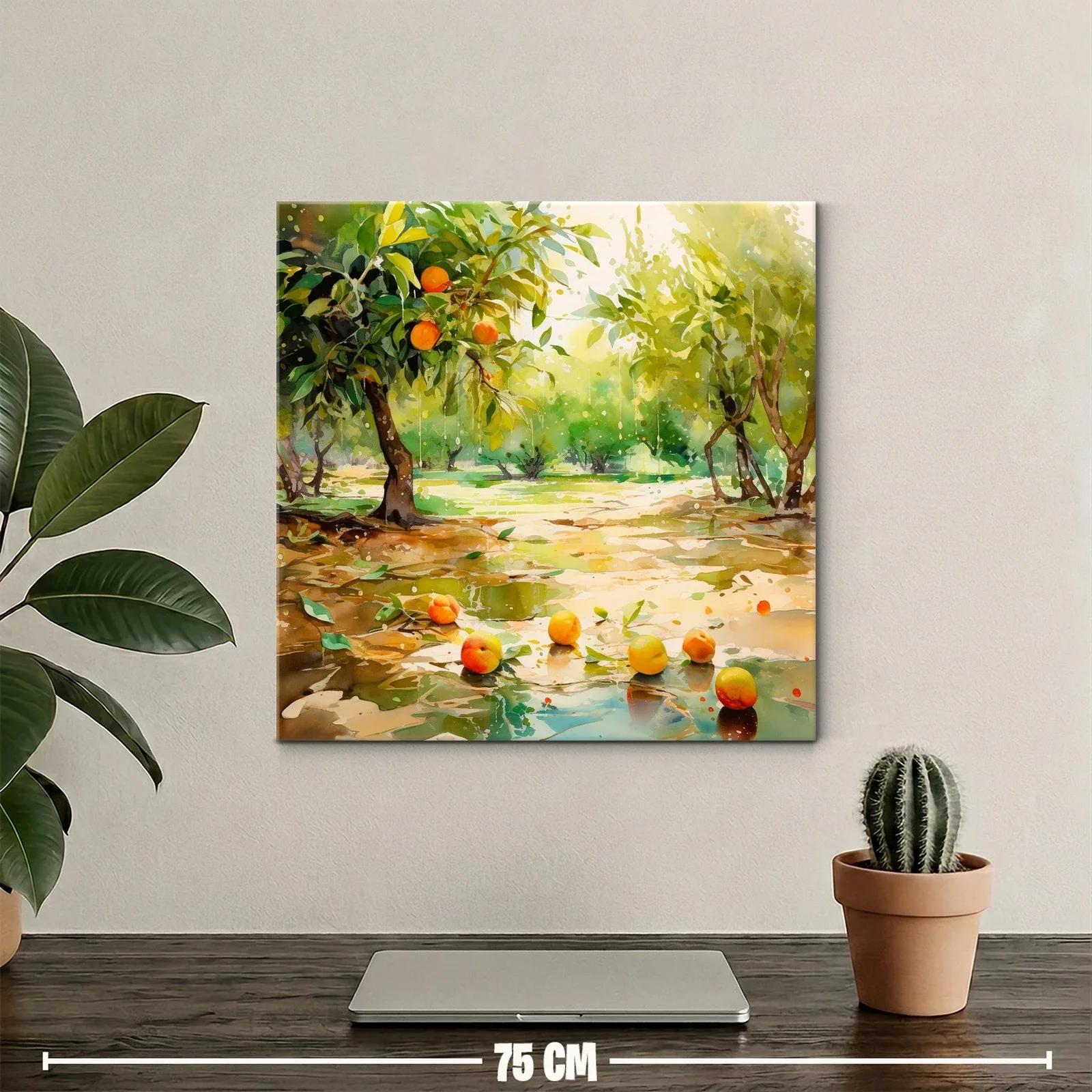 Paisaje de huerto con frutas maduras y luz natural — miniatura 2