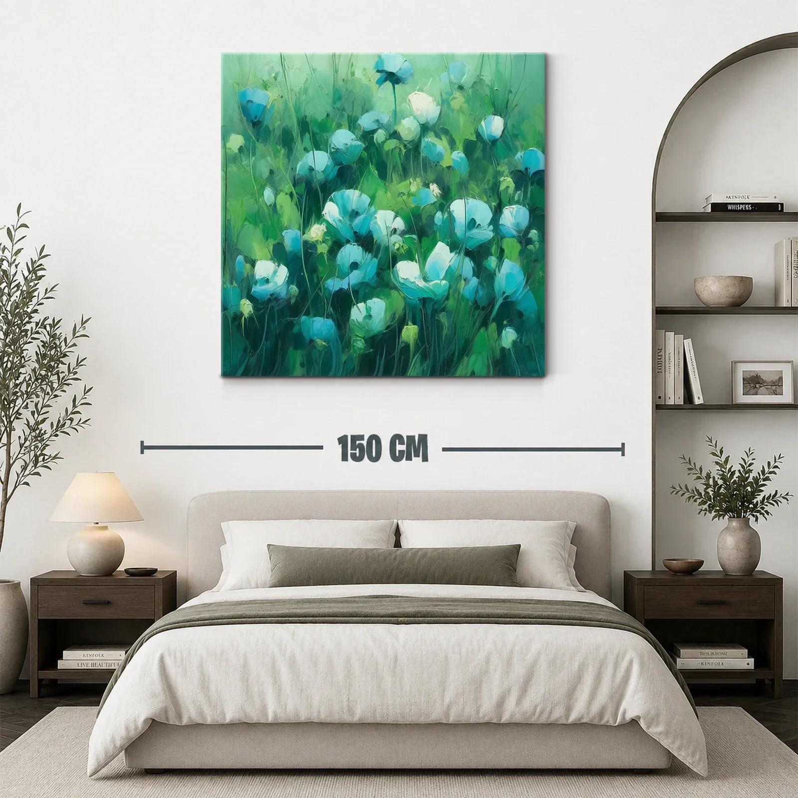 Ramo de flores en tonos verdes y azules vibrantes — miniatura 3
