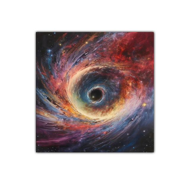 Vórtice cósmico con colores vibrantes y profundidad infinita