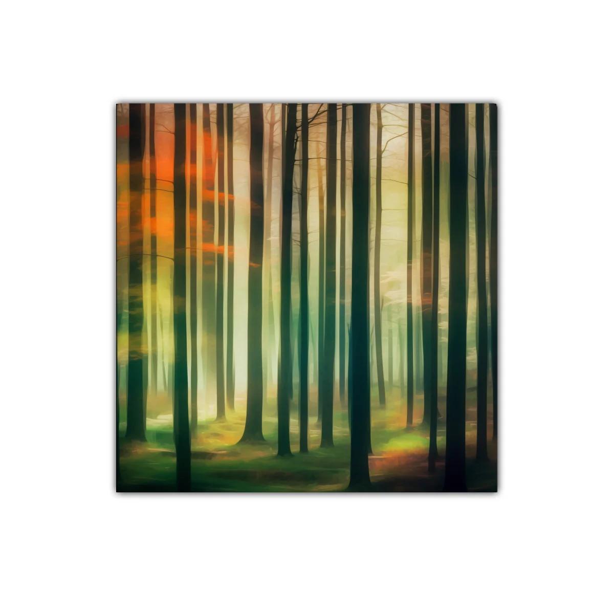 Bosque luminoso con tonos cálidos y verdes profundos — imagen principal