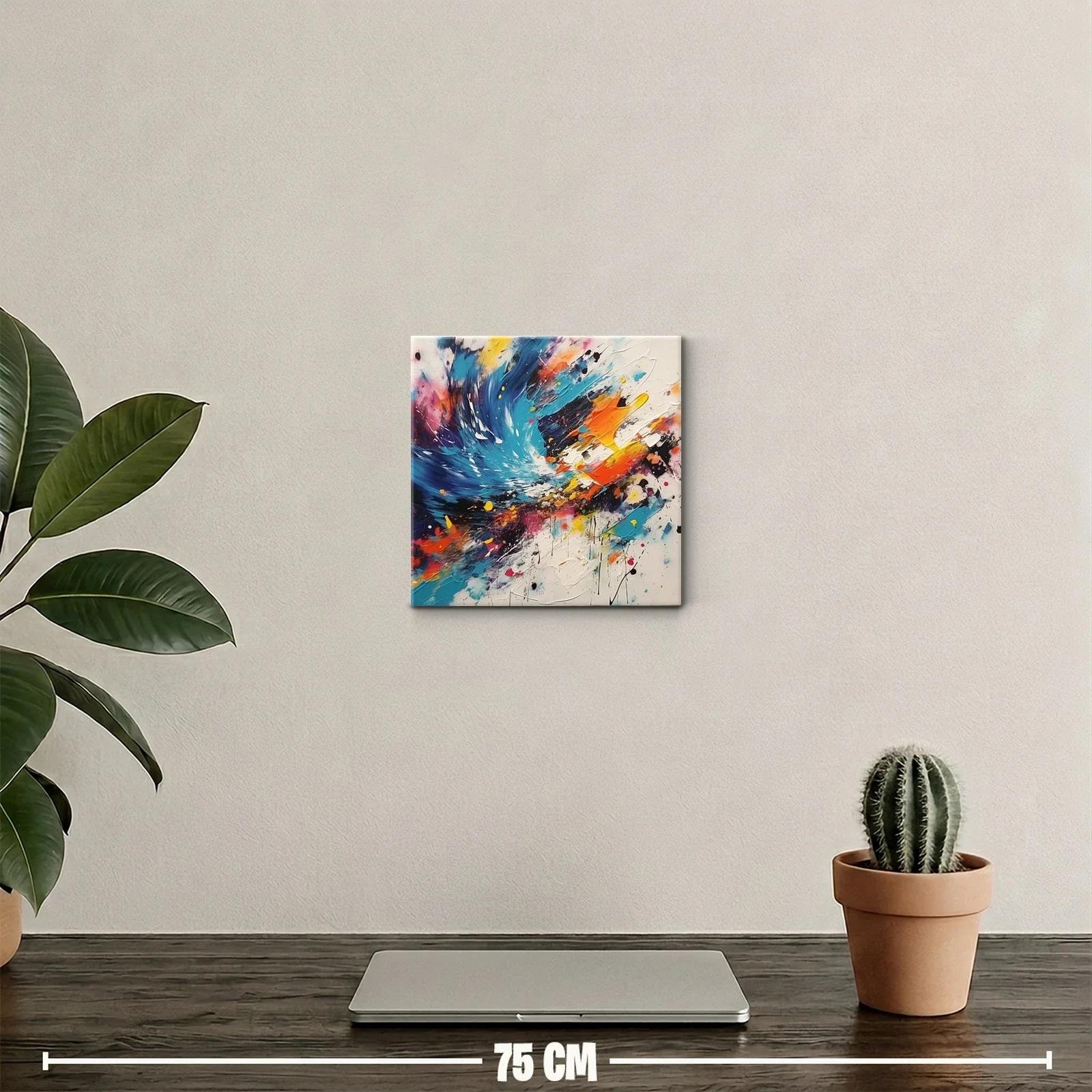 Cuadro abstracto con vibrantes destellos de color y energía — miniatura 2