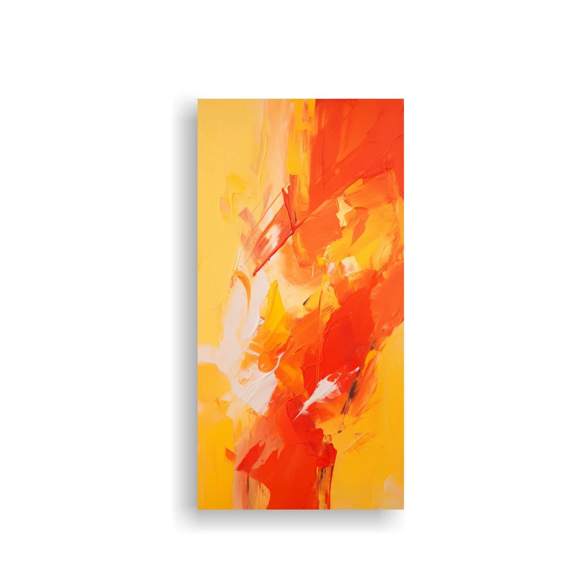 Cuadro abstracción cálida con acentos blancos — imagen principal