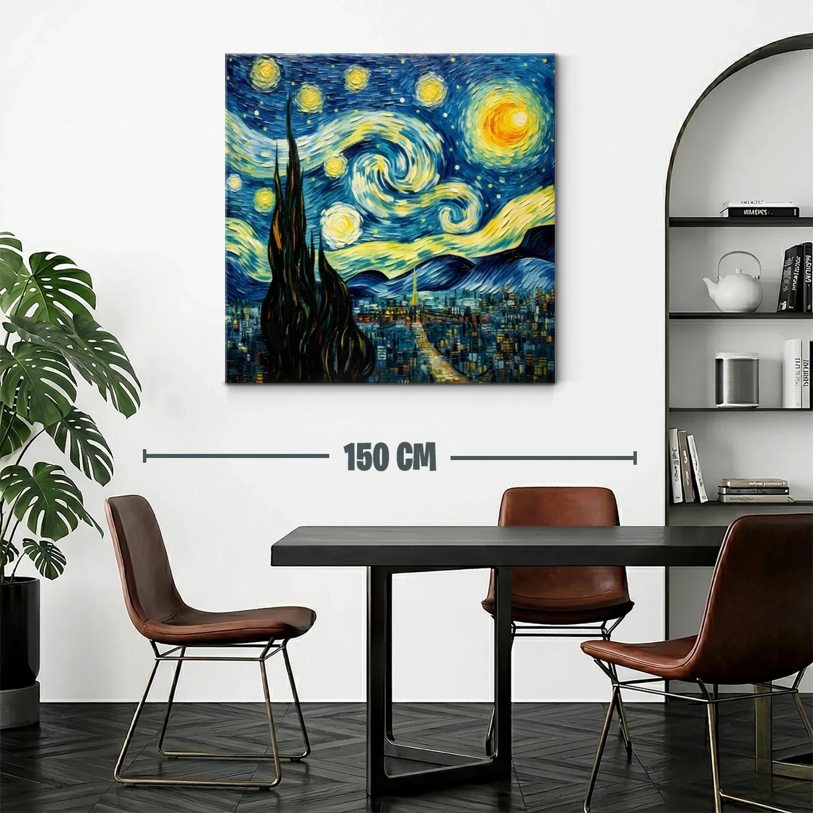 Cielo nocturno vibrante con espirales luminosas y estrellas — miniatura 2
