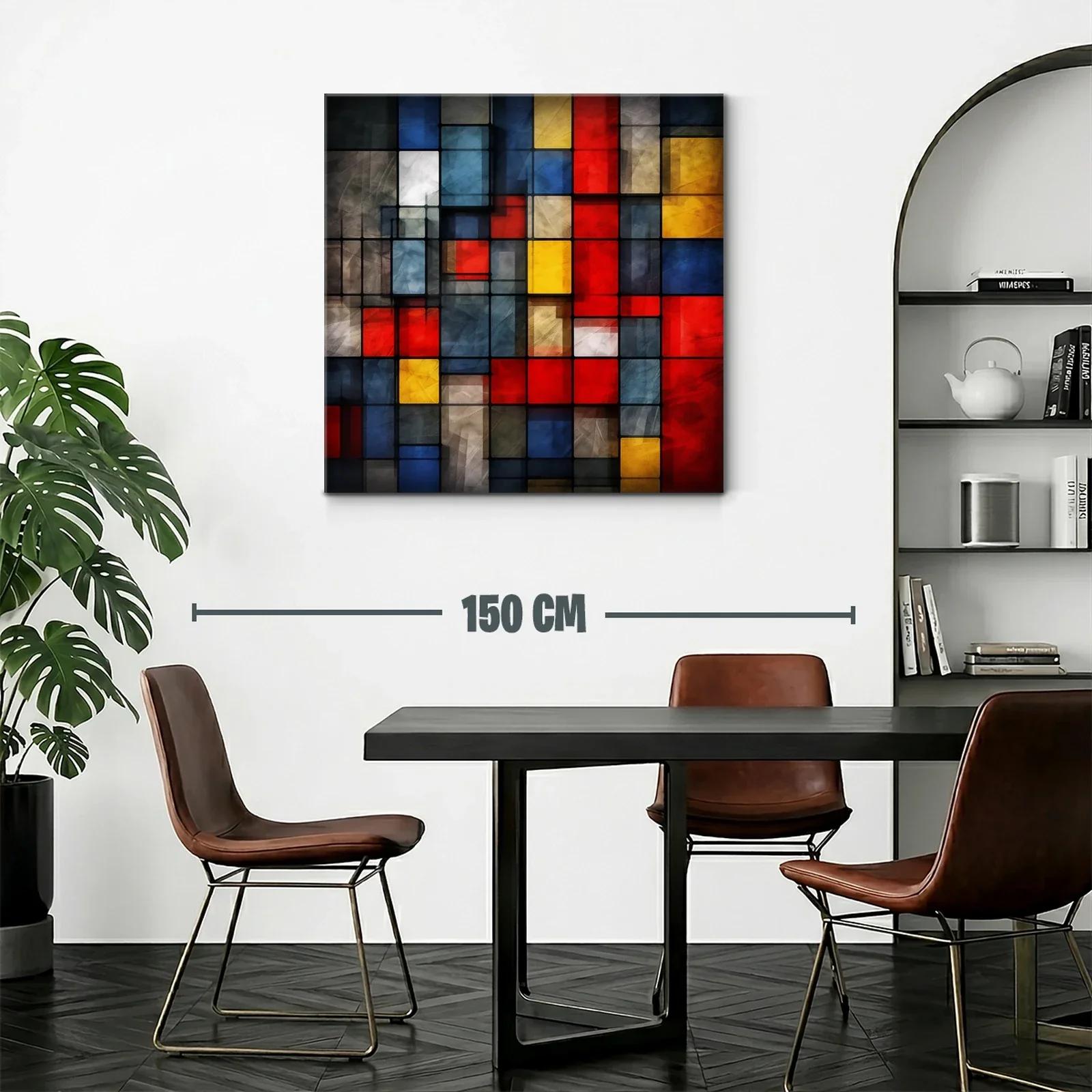 Composición geométrica en tonos vivos y sobrios — miniatura 2