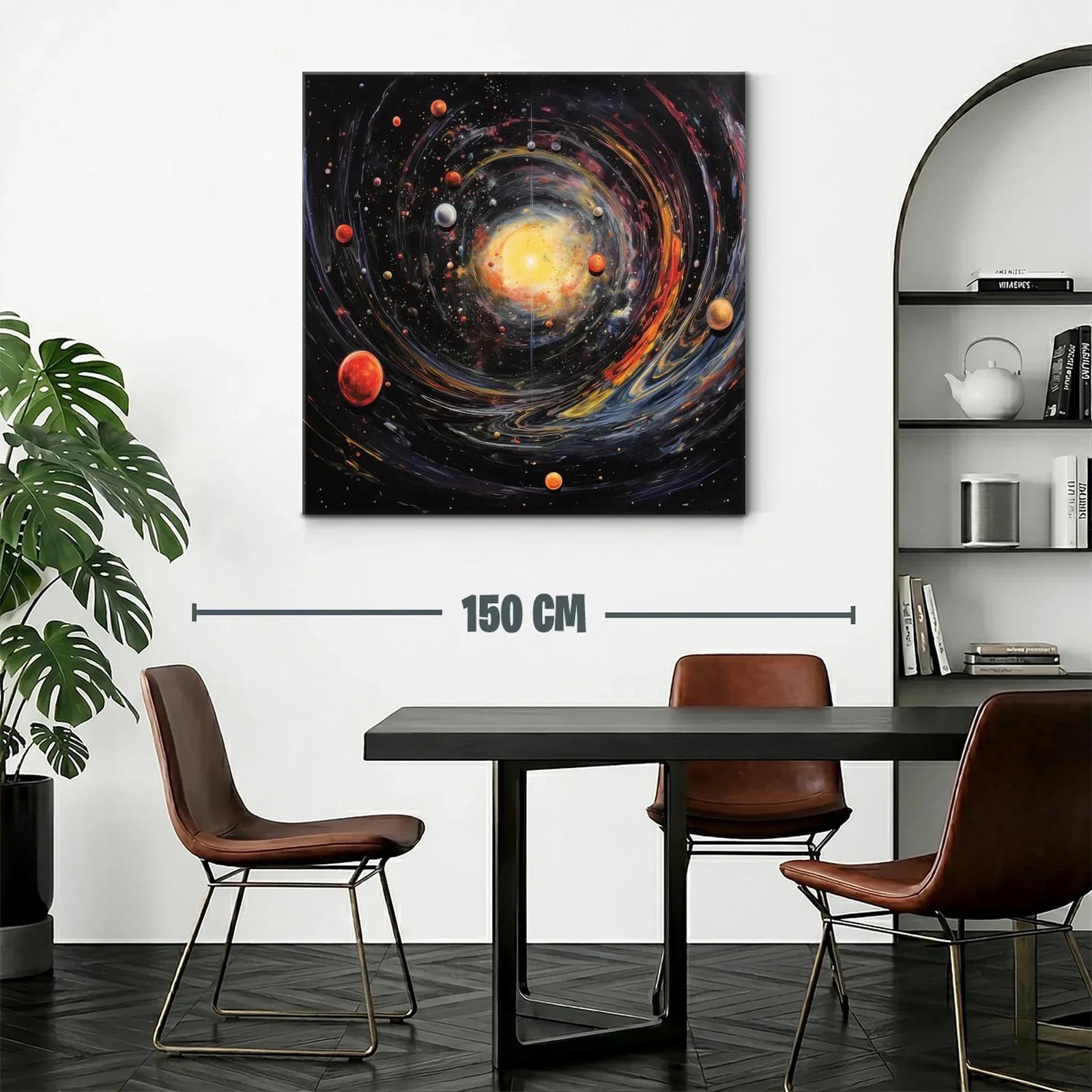 Explosión cósmica con planetas en movimiento dinámico — miniatura 2