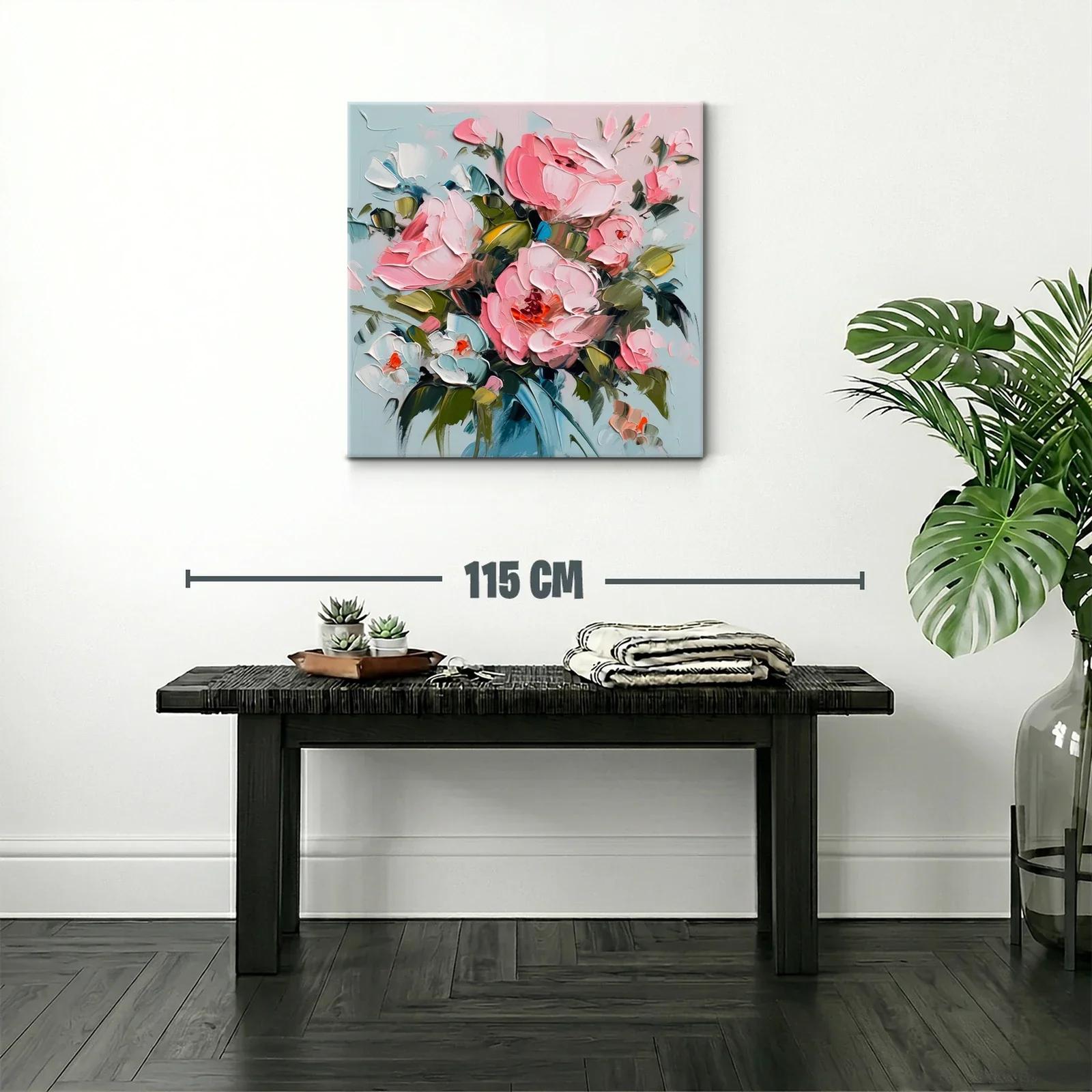 Ramo de flores en tonos rosa y blanco vibrantes — miniatura 2